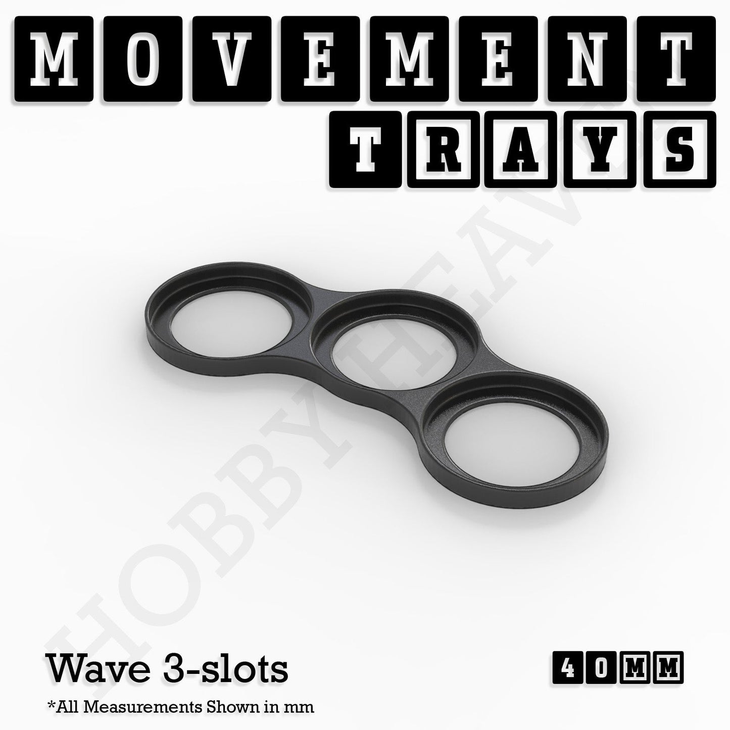 40mm Movement Trays for Miniatures | Tabletop Wargames Compatible | Full Range