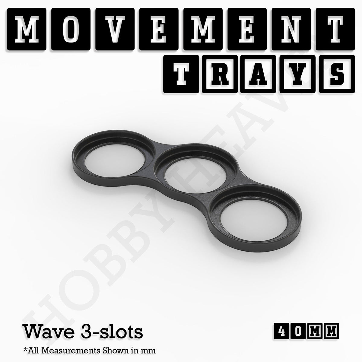 40mm Movement Trays for Miniatures | Tabletop Wargames Compatible | Full Range