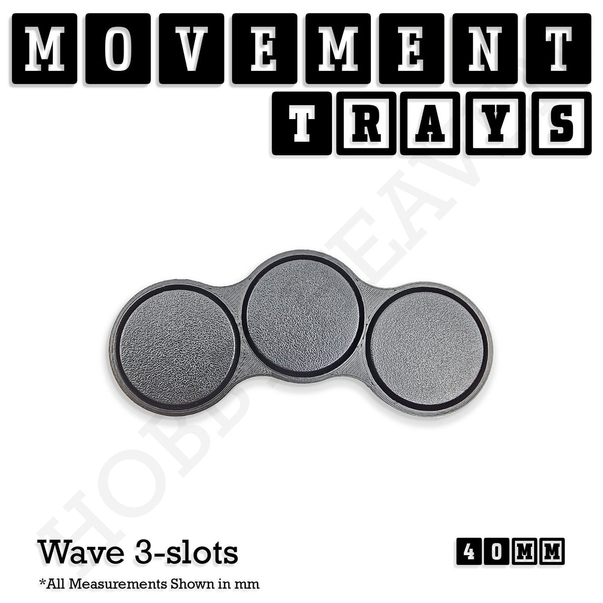 40mm Movement Trays for Miniatures | Tabletop Wargames Compatible | Full Range