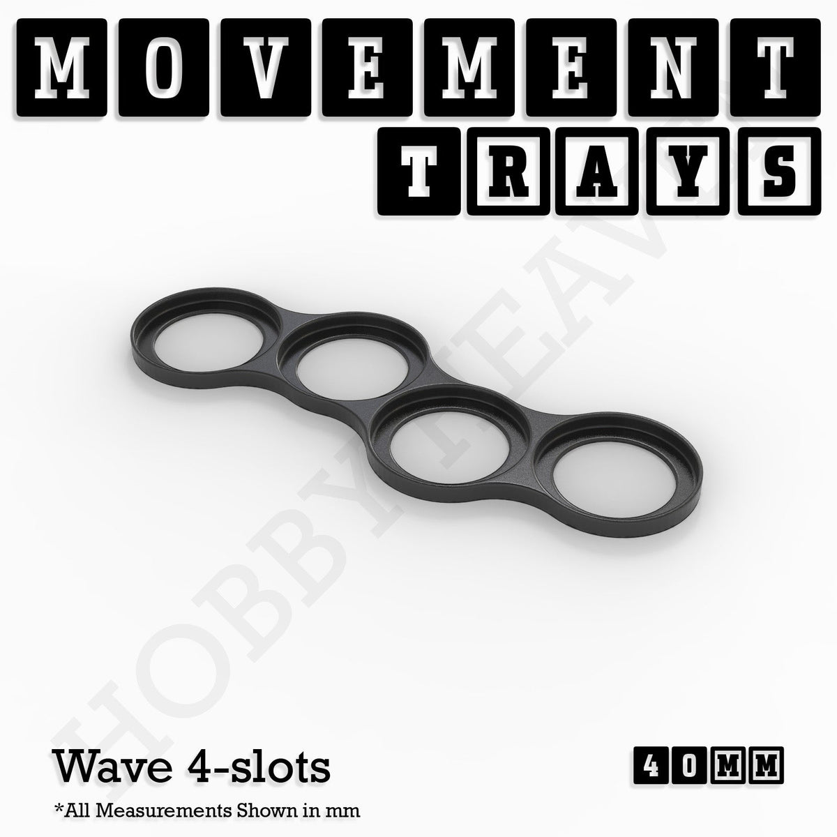40mm Movement Trays for Miniatures | Tabletop Wargames Compatible | Full Range
