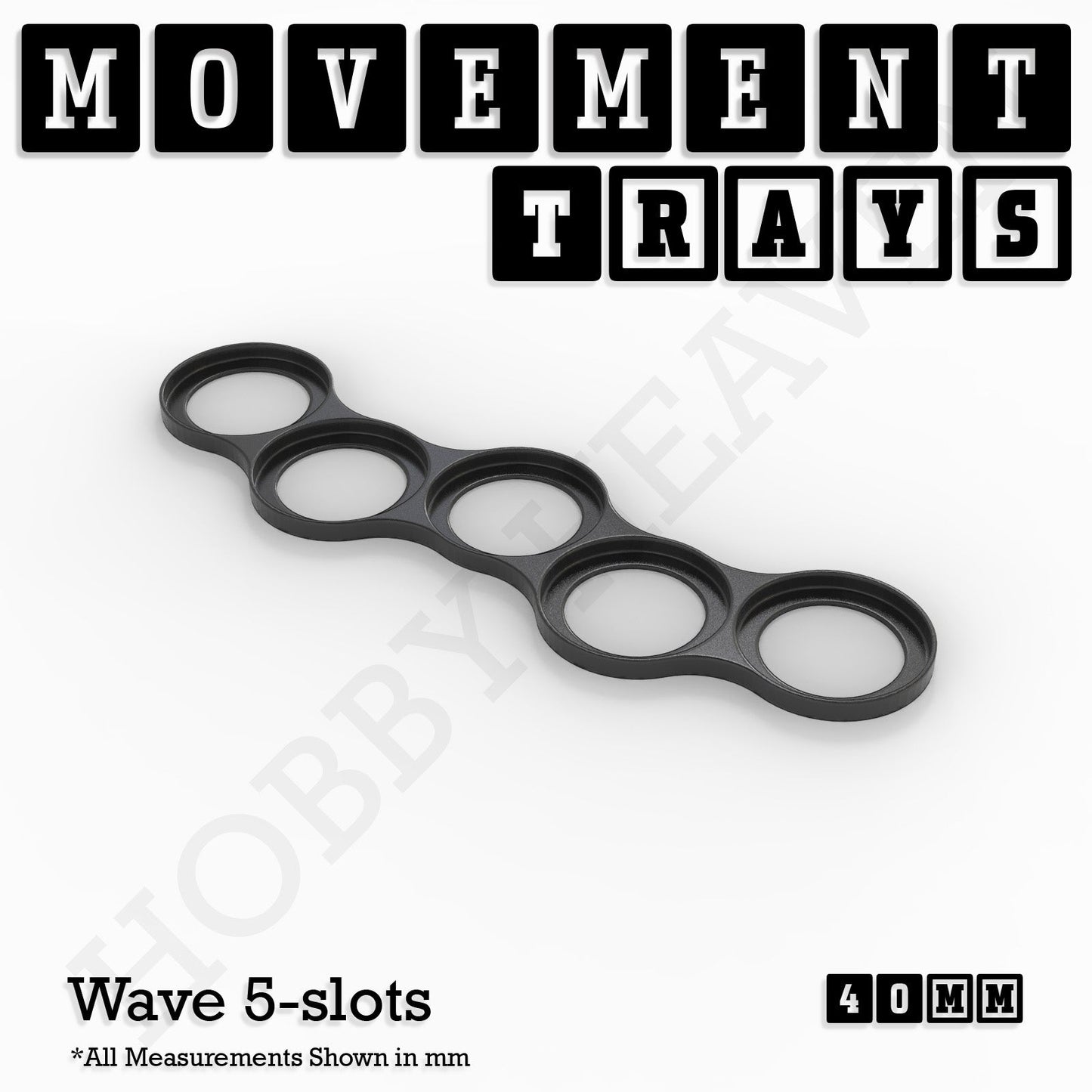 40mm Movement Trays for Miniatures | Tabletop Wargames Compatible | Full Range