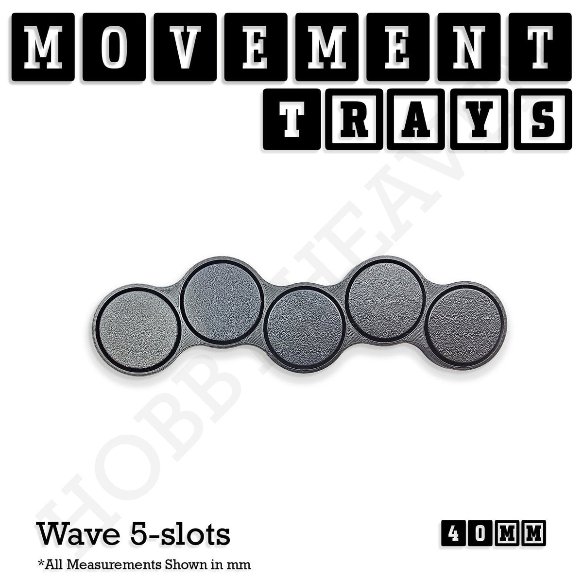 40mm Movement Trays for Miniatures | Tabletop Wargames Compatible | Full Range