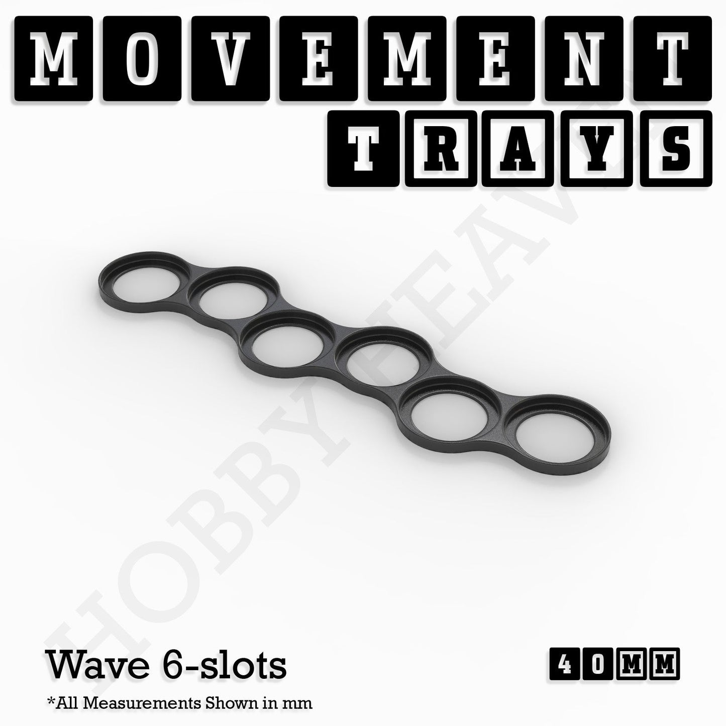 40mm Movement Trays for Miniatures | Tabletop Wargames Compatible | Full Range