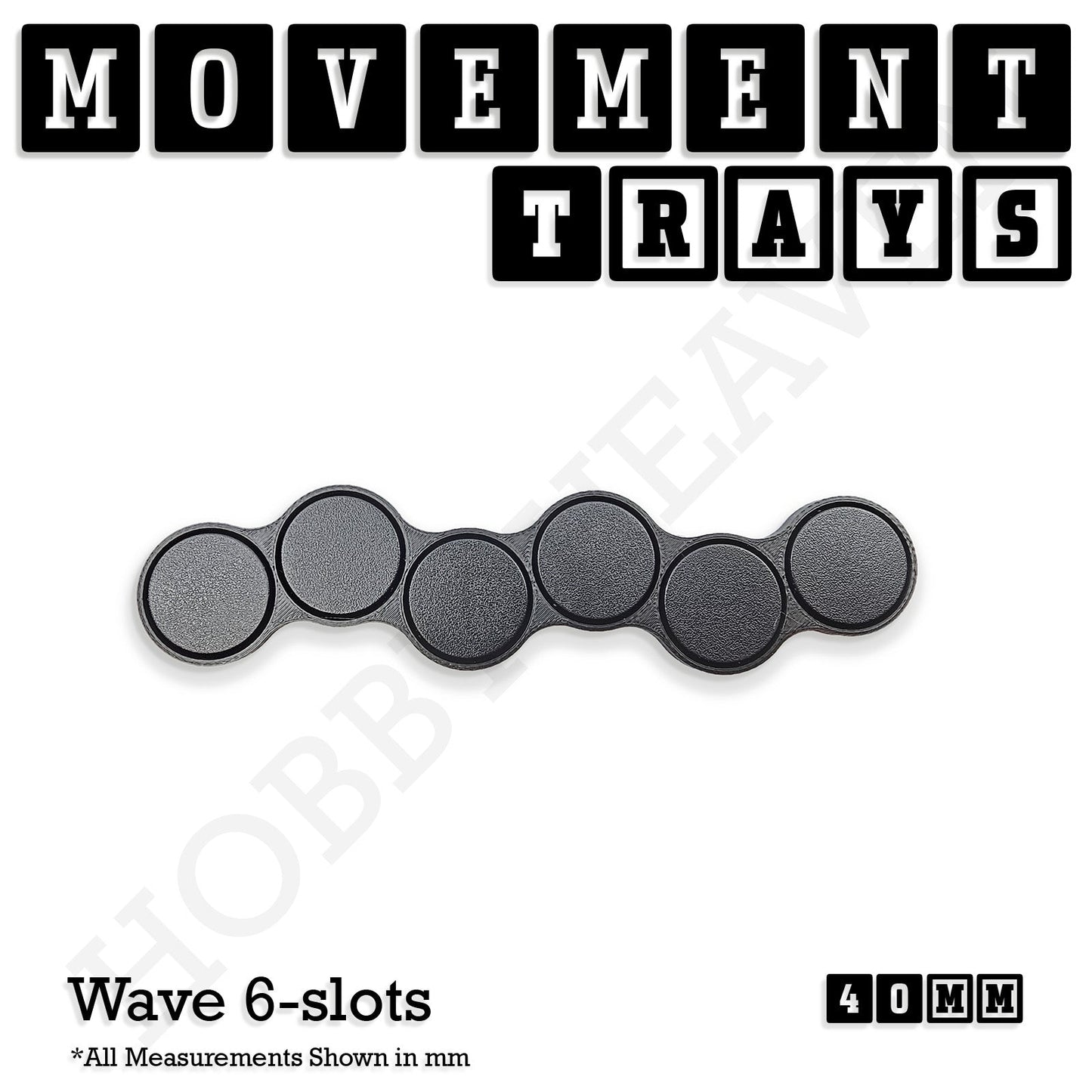 40mm Movement Trays for Miniatures | Tabletop Wargames Compatible | Full Range