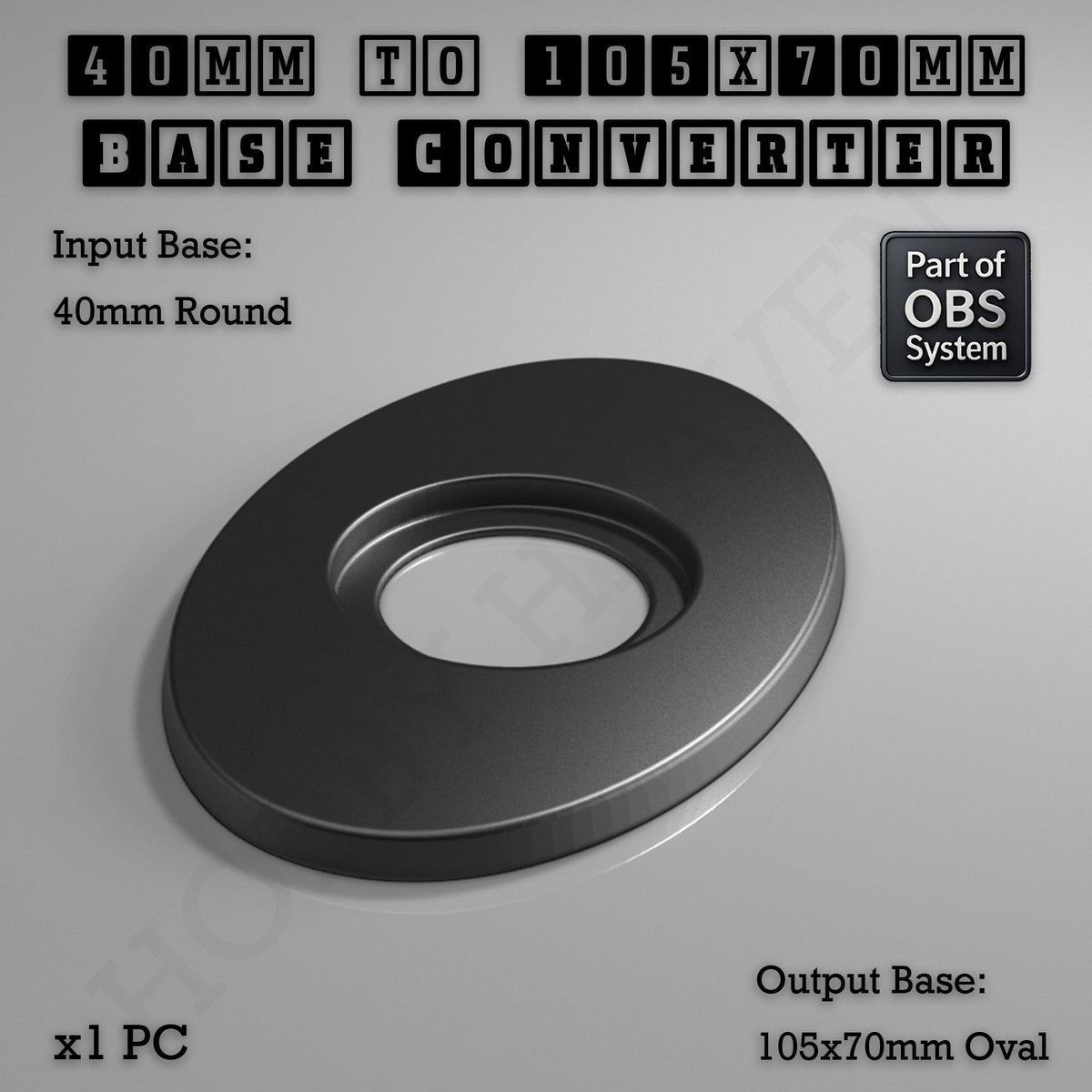 Round To Oval Bases Size Converters 3d Print Full Range