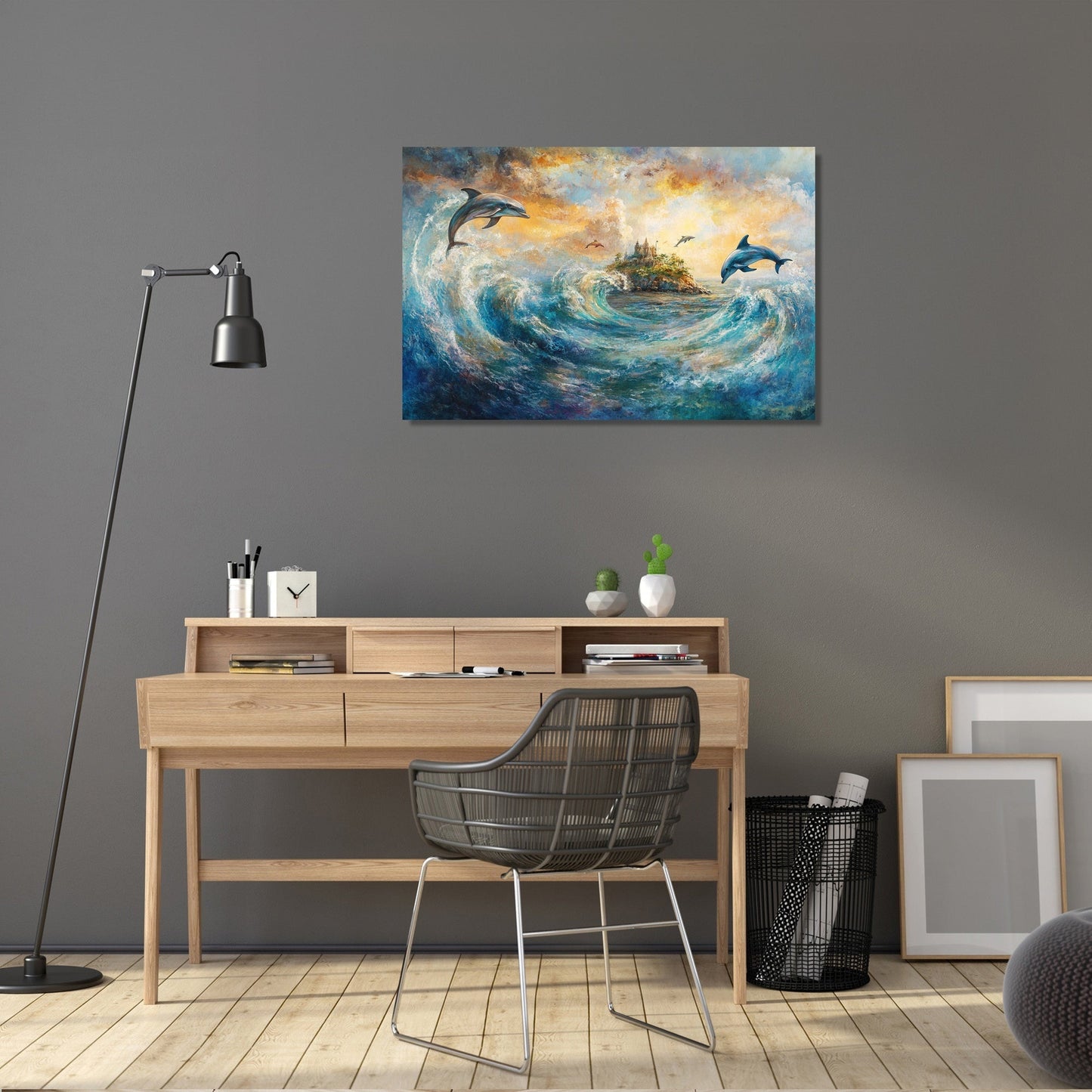 Enchanted Dolphin Isle Canvas