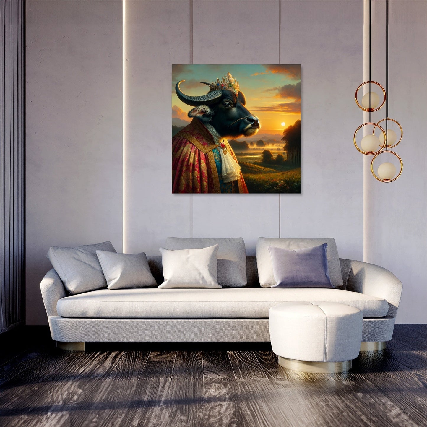 Majestic Aristocrat Buffalo Dusk Canvas