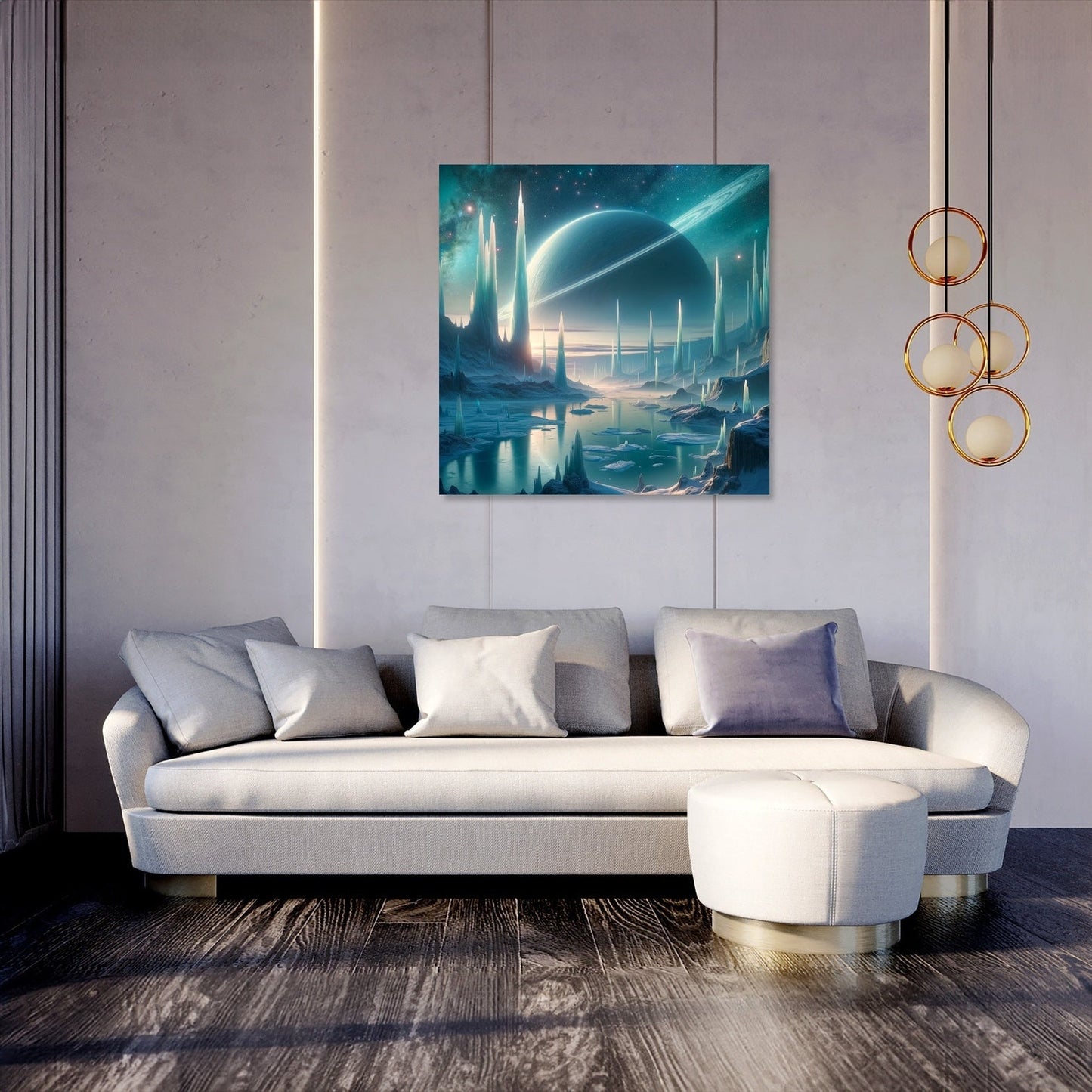 Nebula Ice Spires Canvas