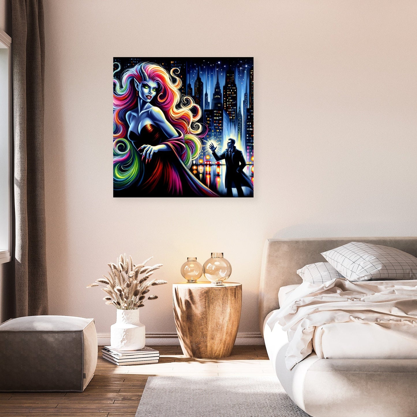 City Temptress Succubus Canvas