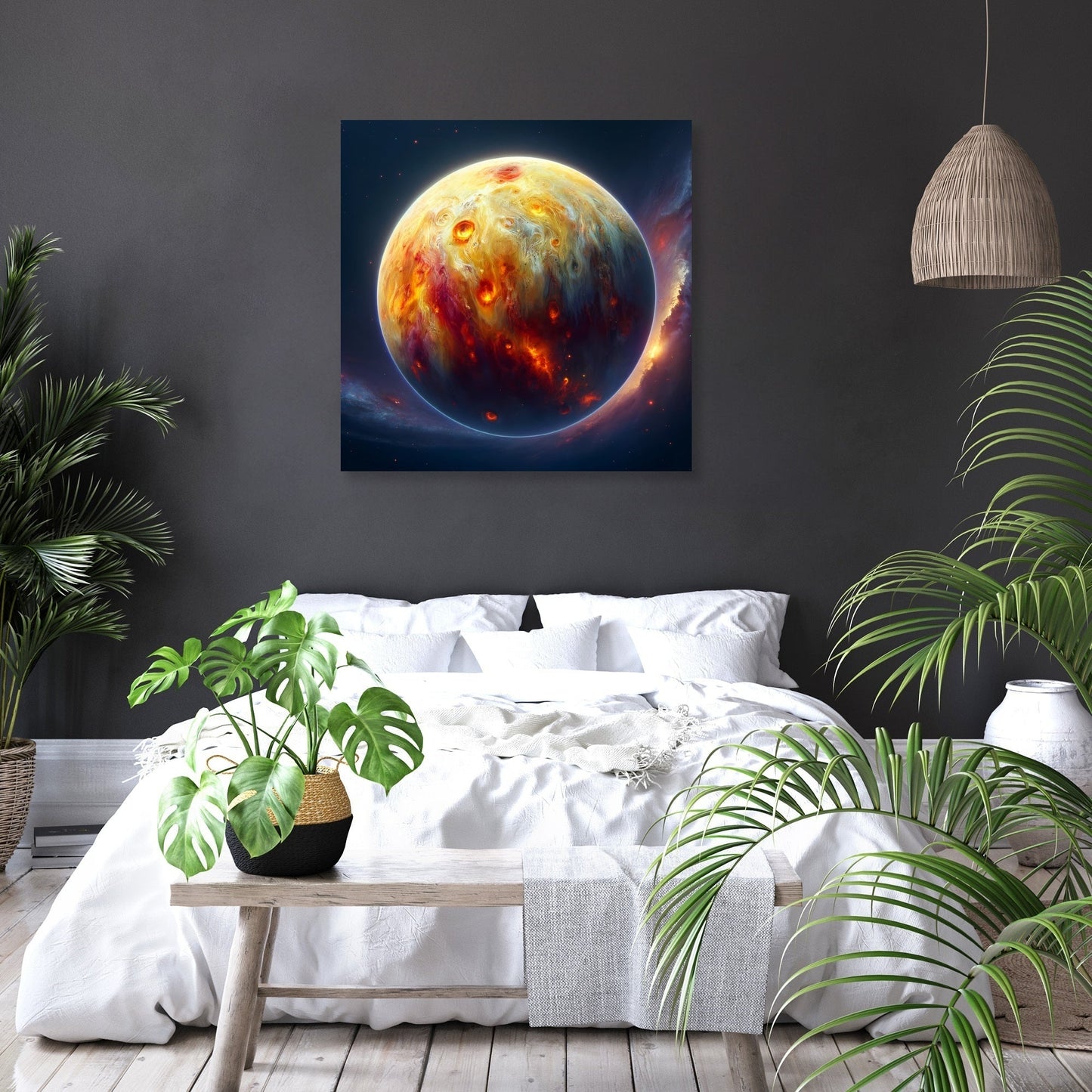 Io's Volcanic Splendor Canvas