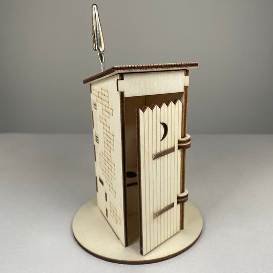 Outhouse WC Toilet - Flatpack Model Kit by Curious Rabbit ®