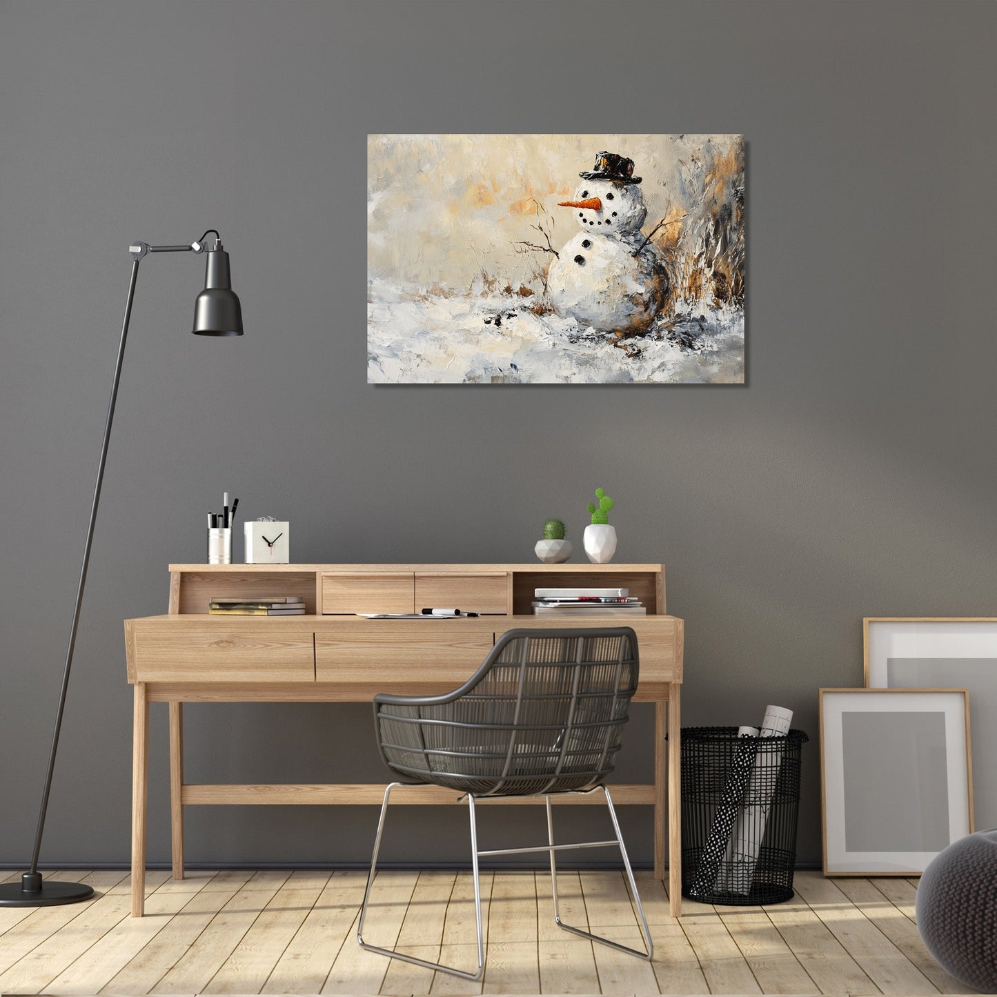 Melting Snowman Canvas