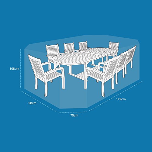 Standard Large Oval Patio Set Cover Green [36059]