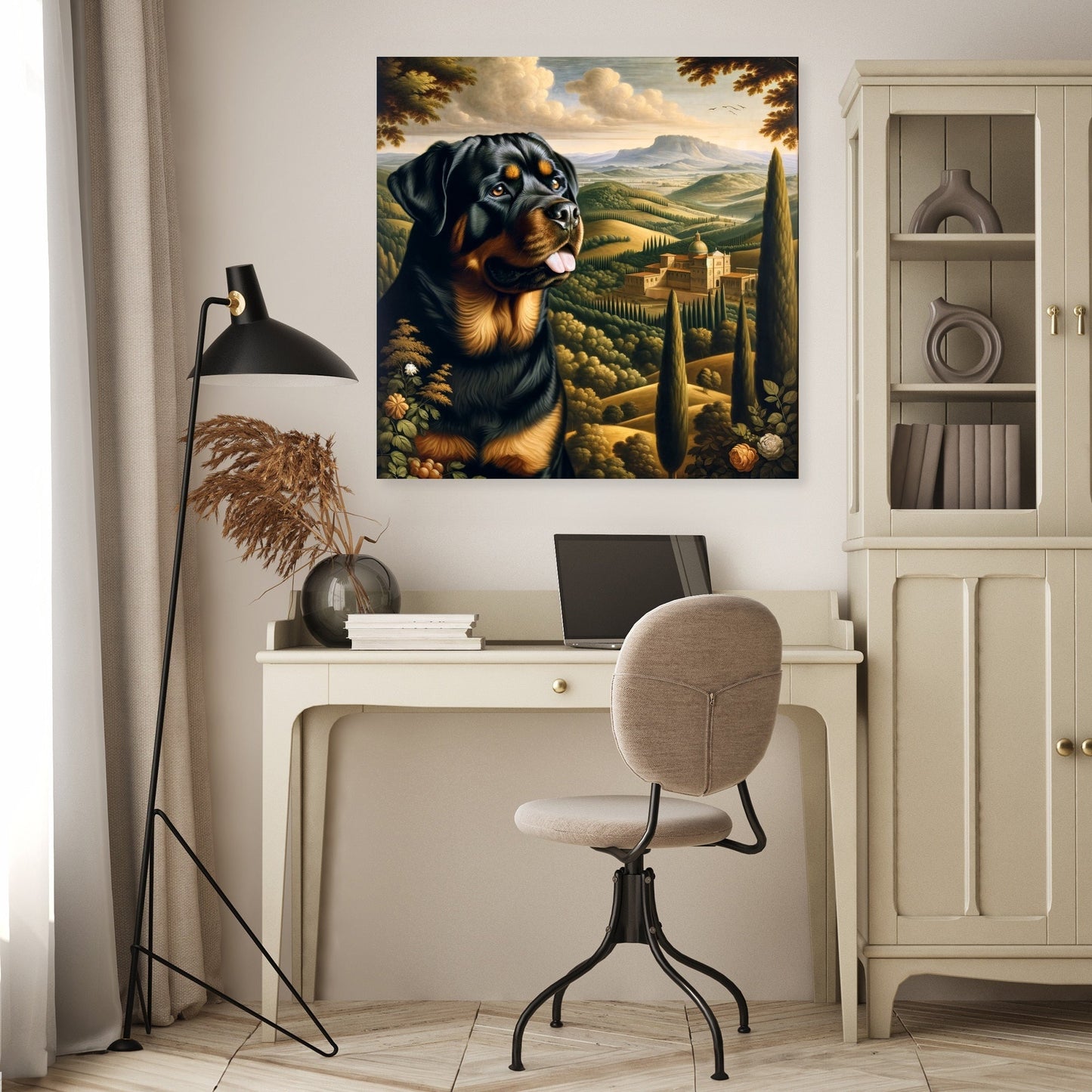 Regal Rottweiler Renaissance Canvas