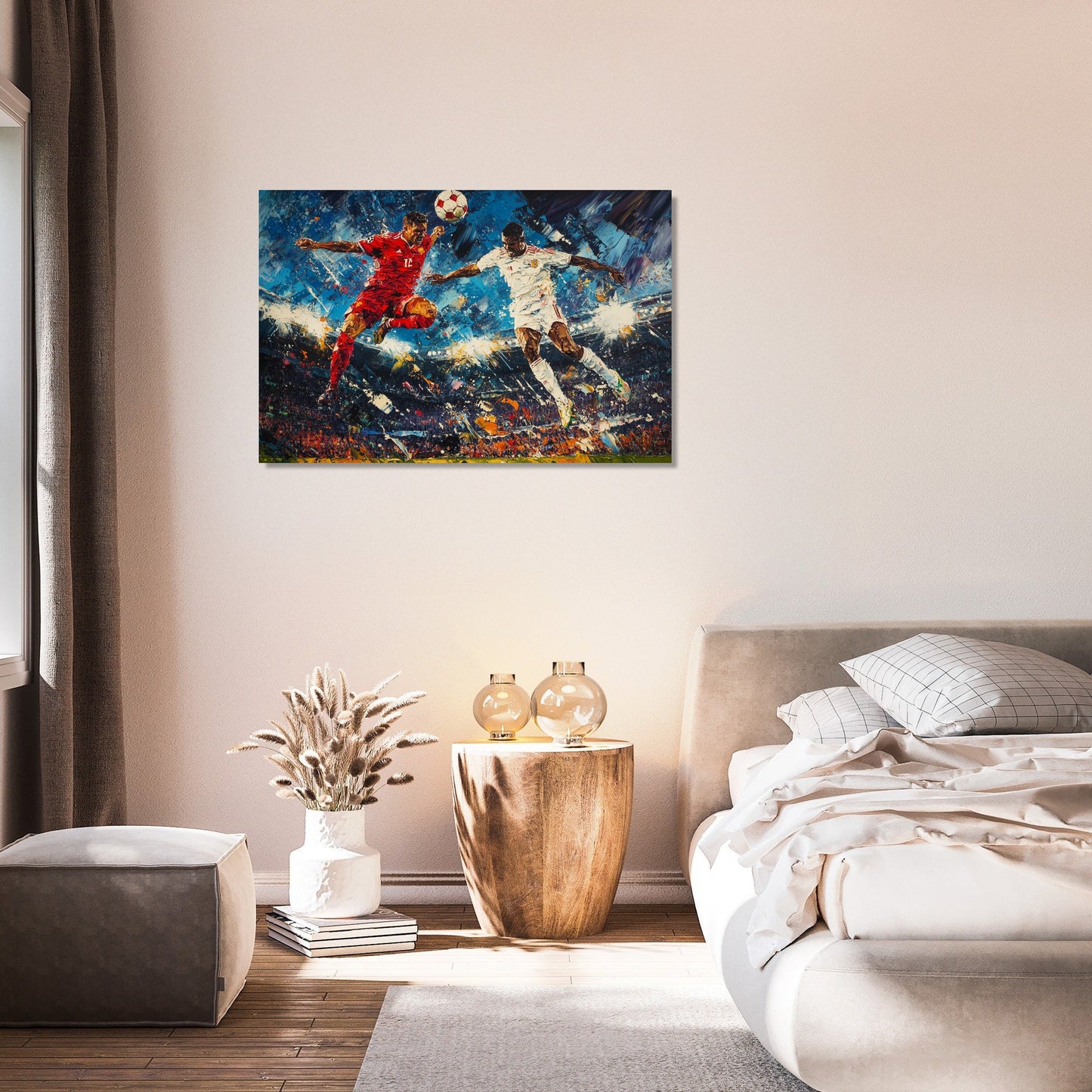 Football Aerial Duel Canvas
