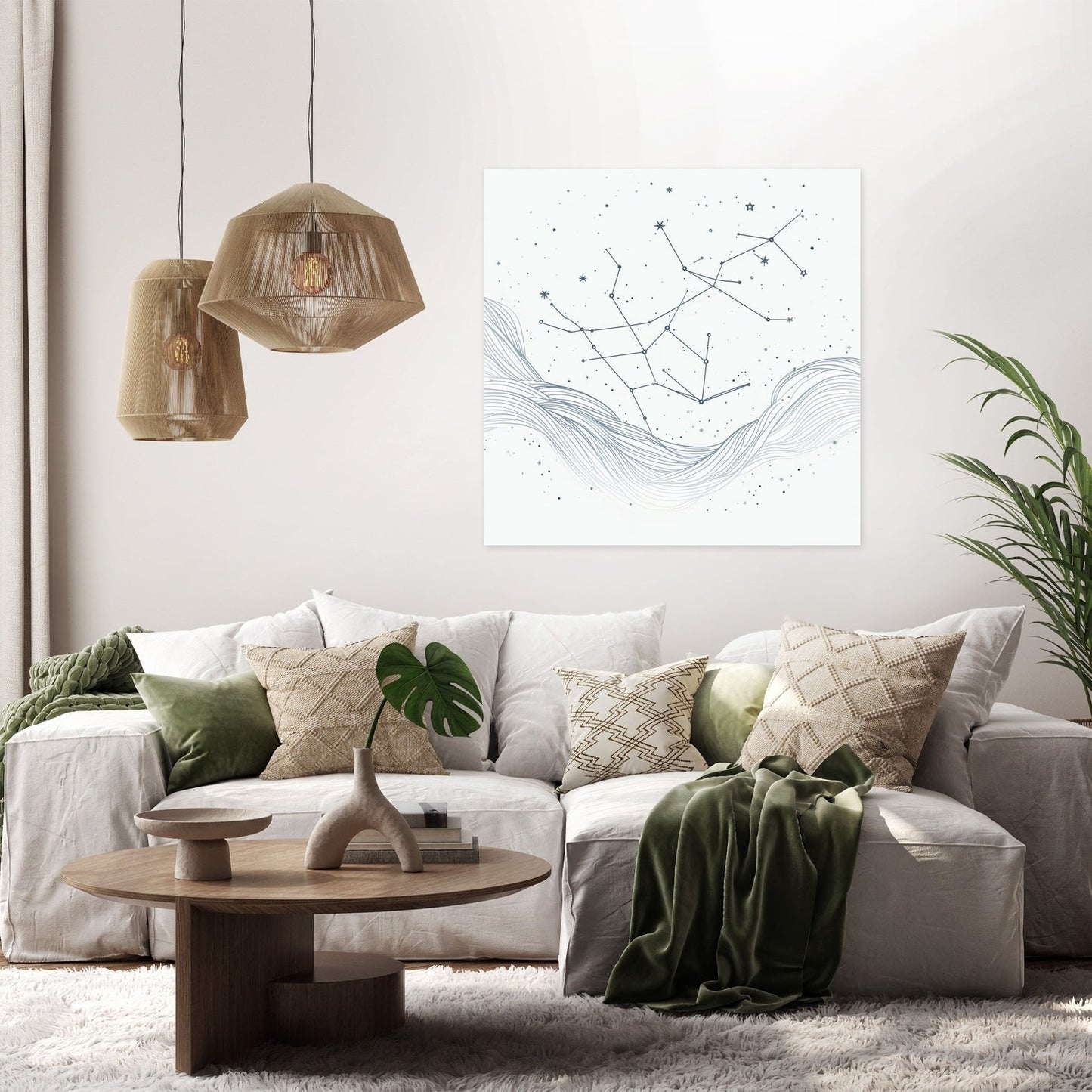 Galactic Lines Canvas