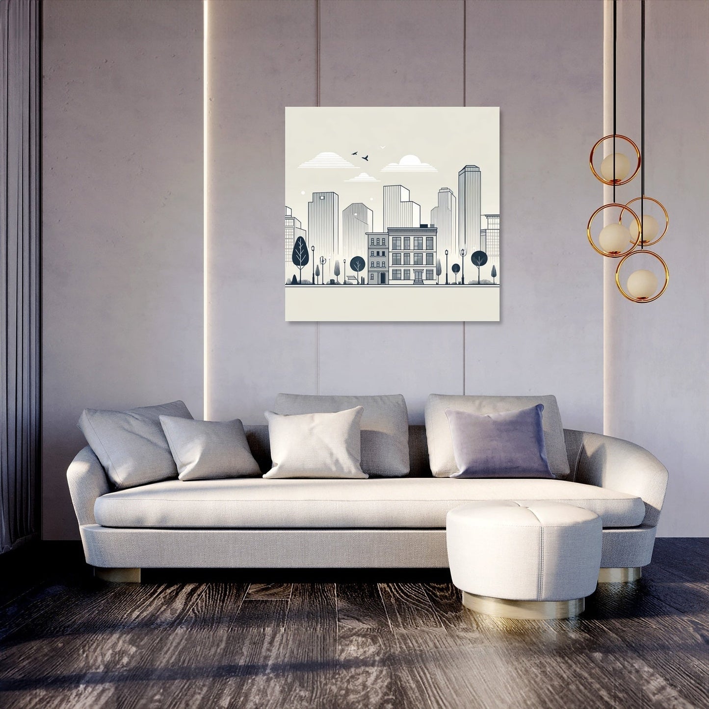 Dusk City Elegance Canvas