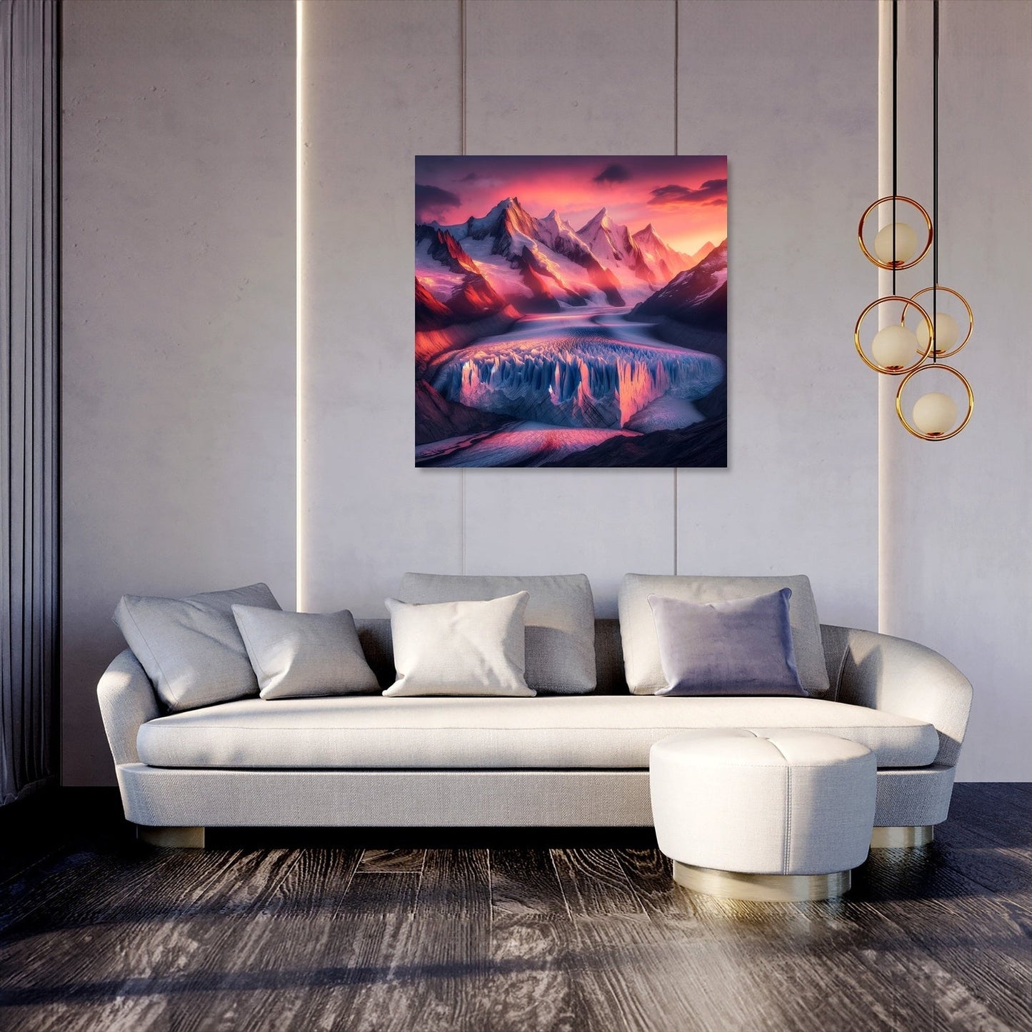 Sunset Glacier Canvas