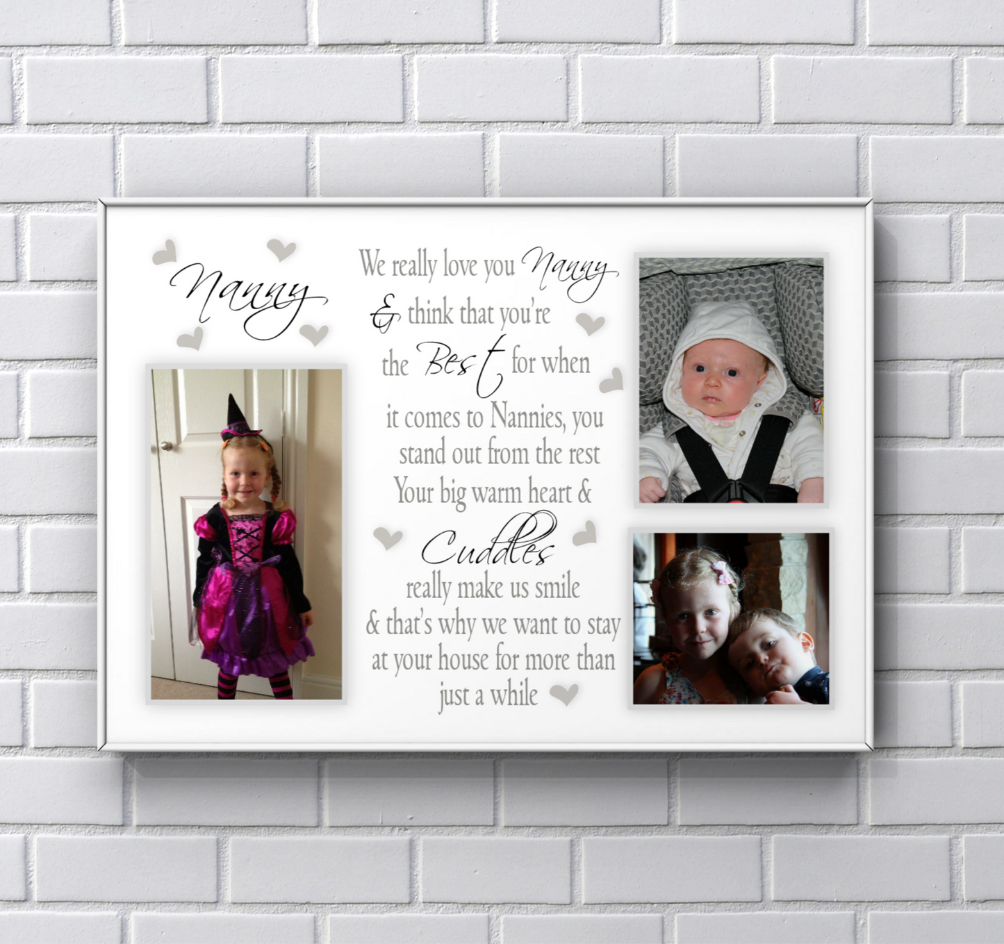 Personalised Mother's Day gifts for Nanny - "Nanny's House" - Heartwarming Poem Print