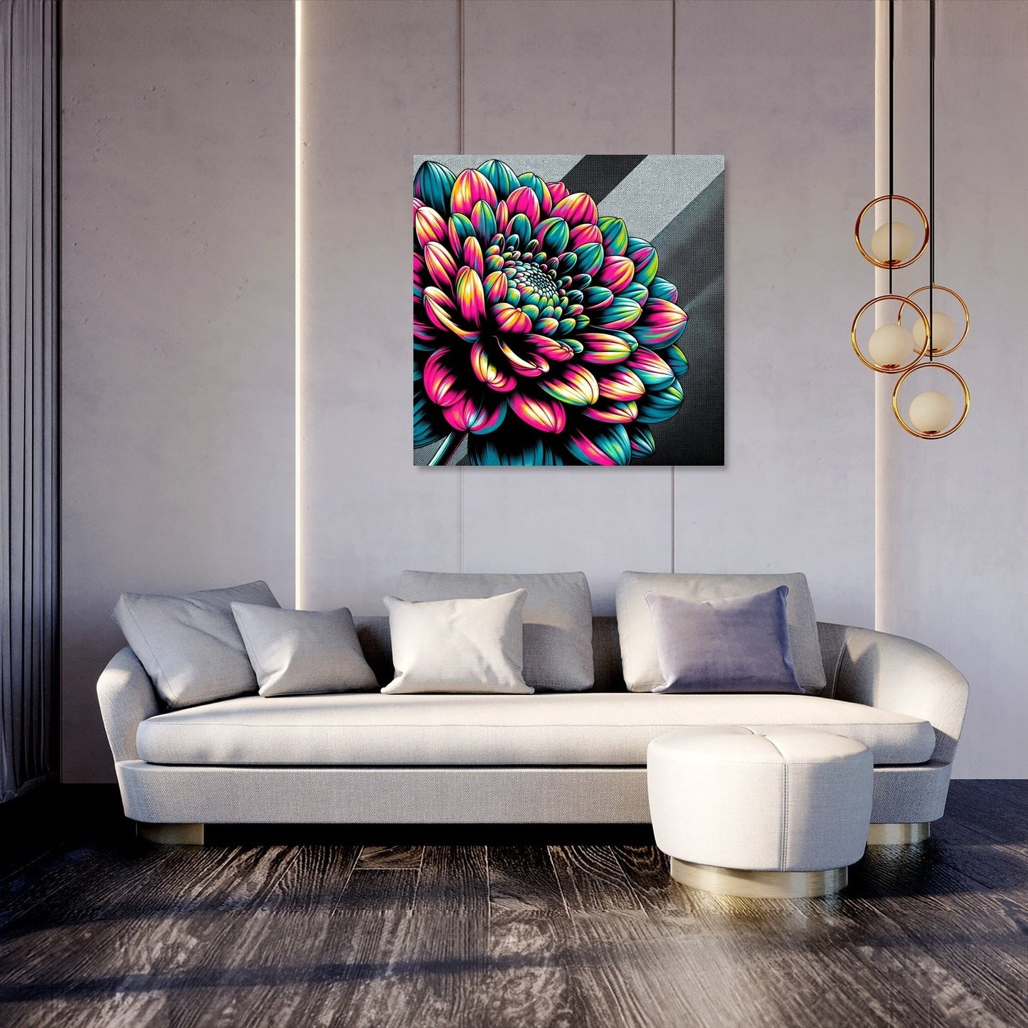 Neon Bloom Essence Canvas