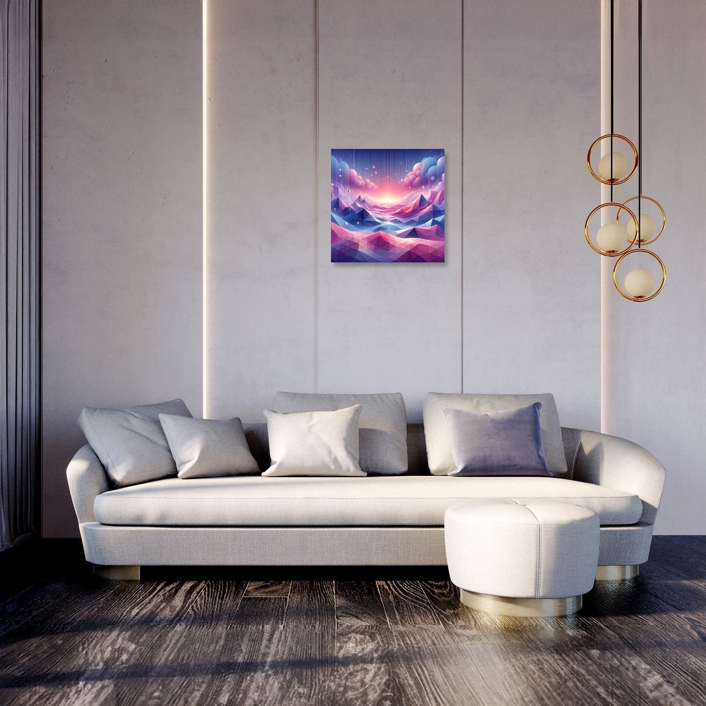 Pastel Virtuality: Geometric Dream Canvas