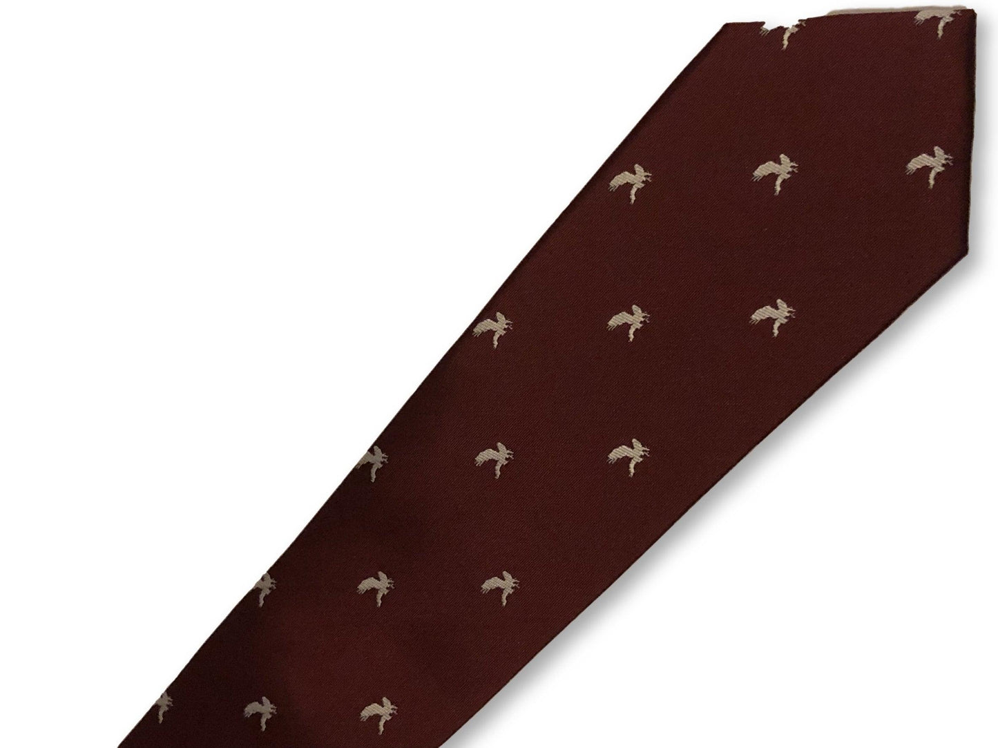 maroon burgundy tie with eagle print design