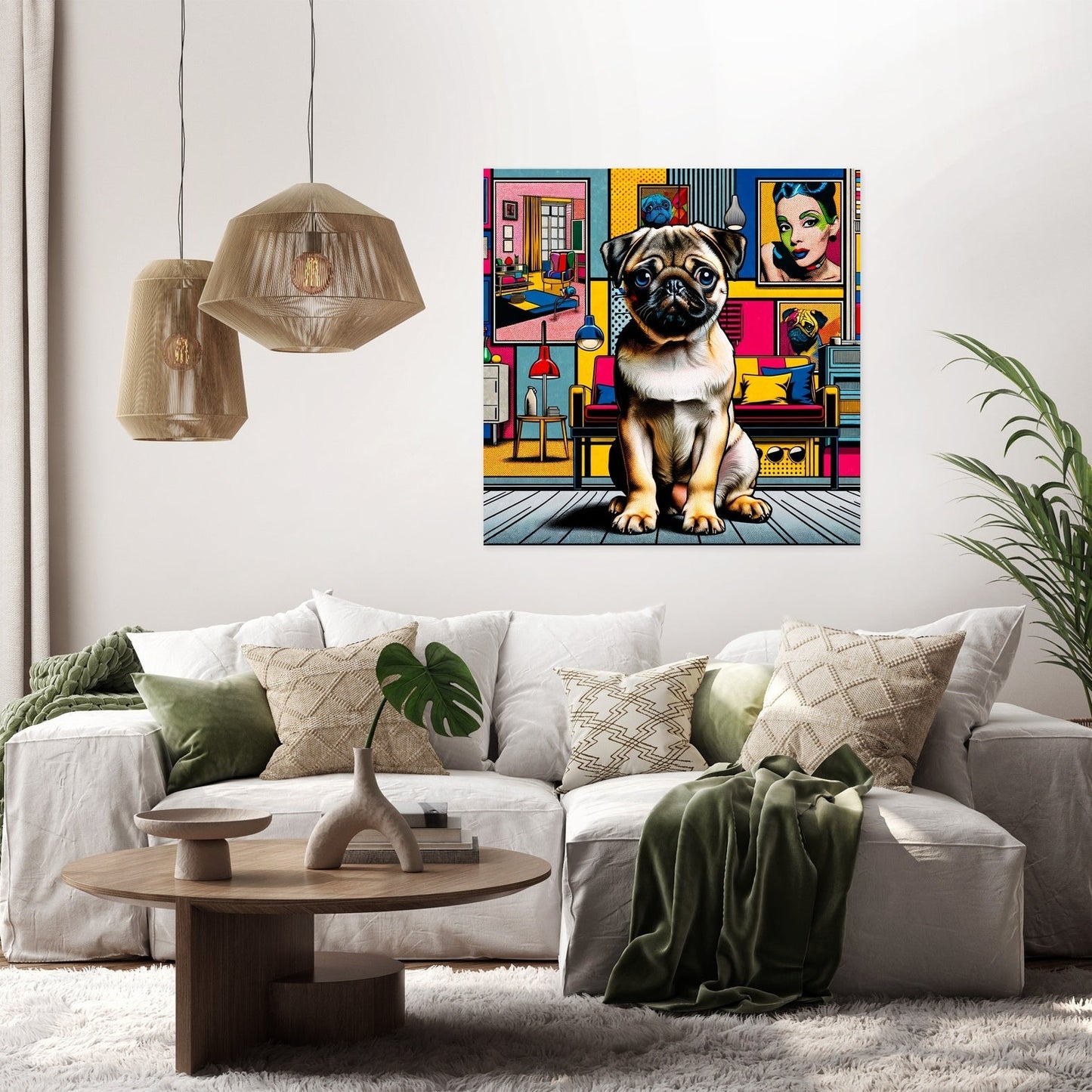 Pop Art Pug Canvas