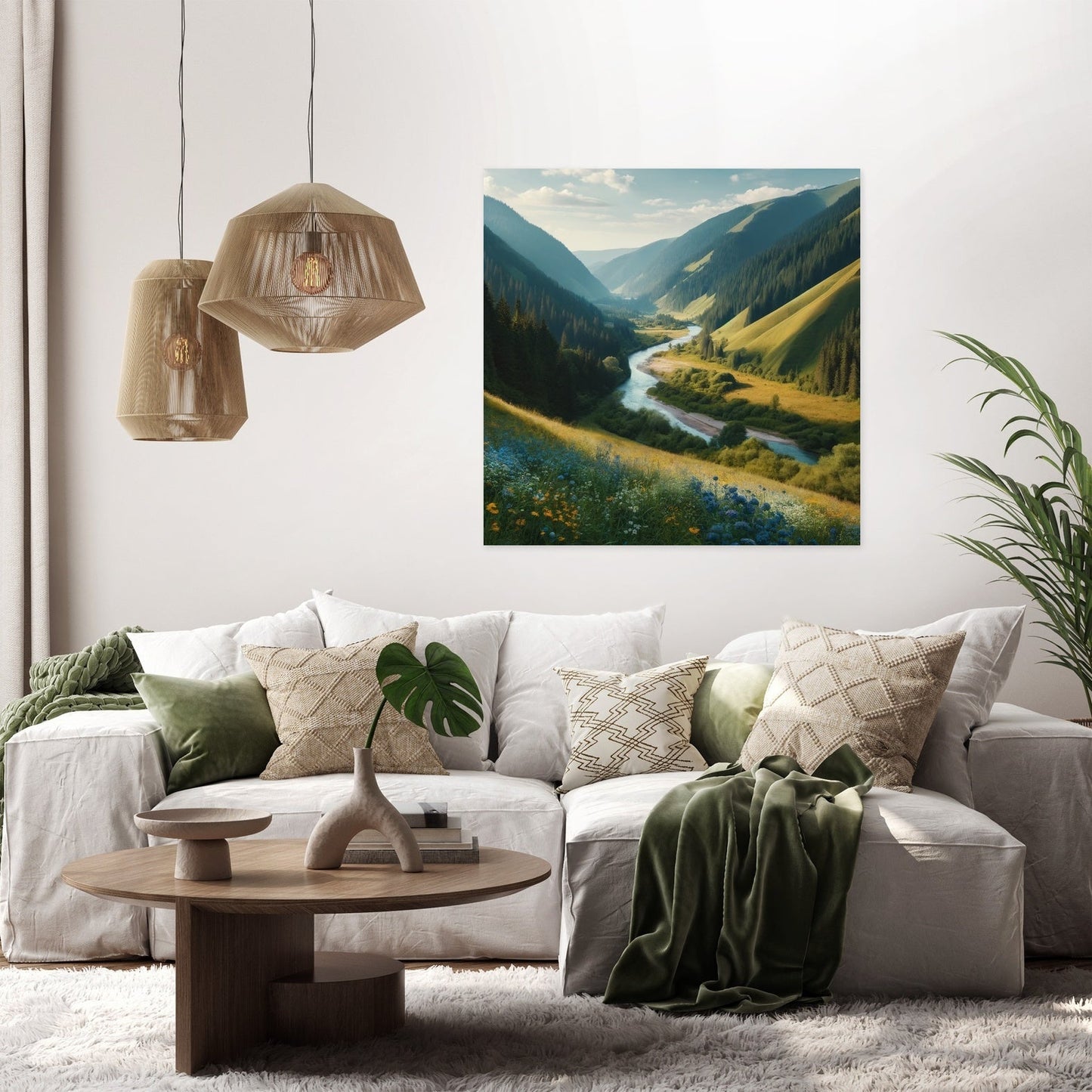 Serene Valley Canvas