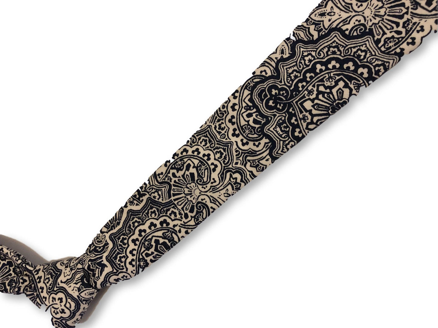 coffee brown with blush pink floral design cotton tie