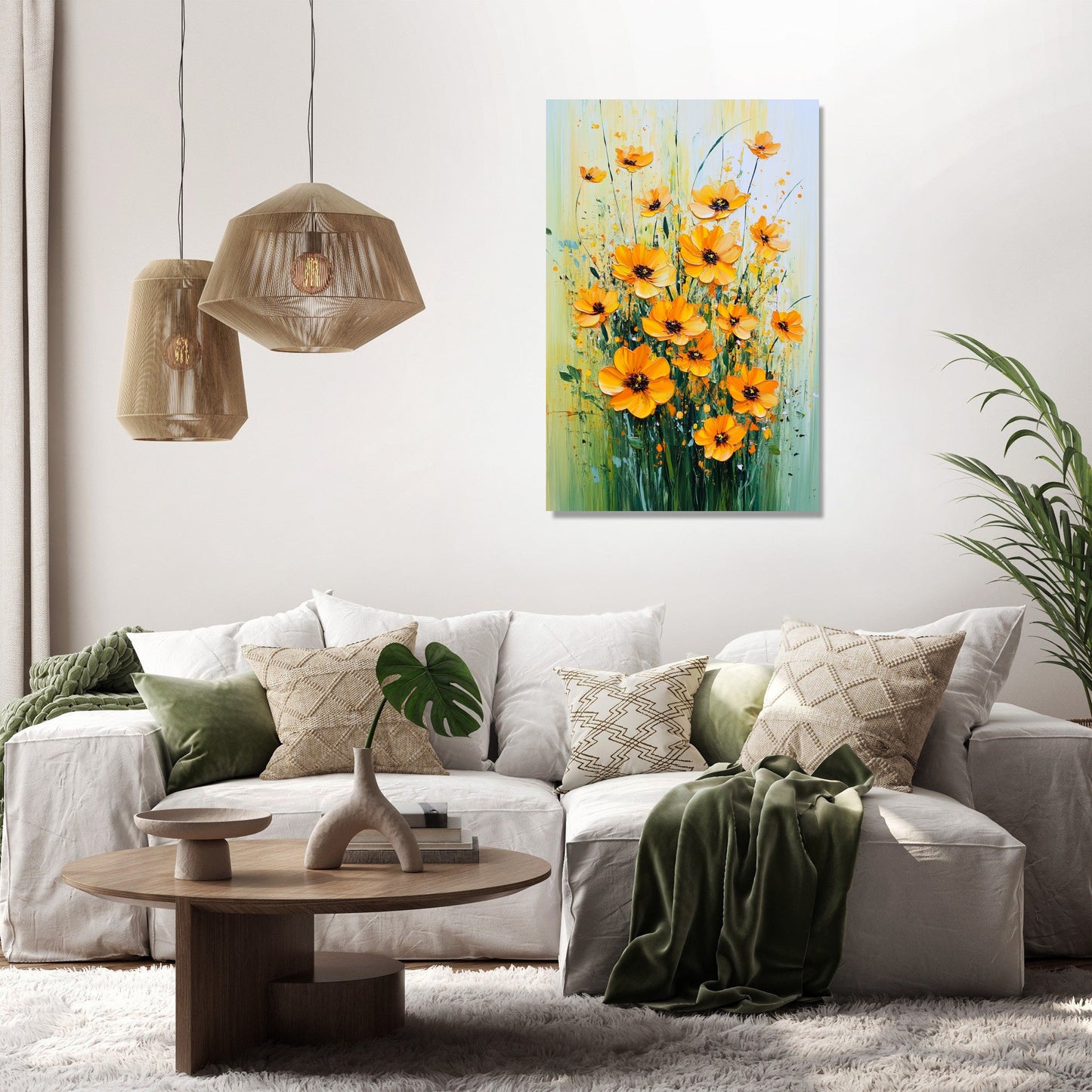 Marigold Flourish Canvas
