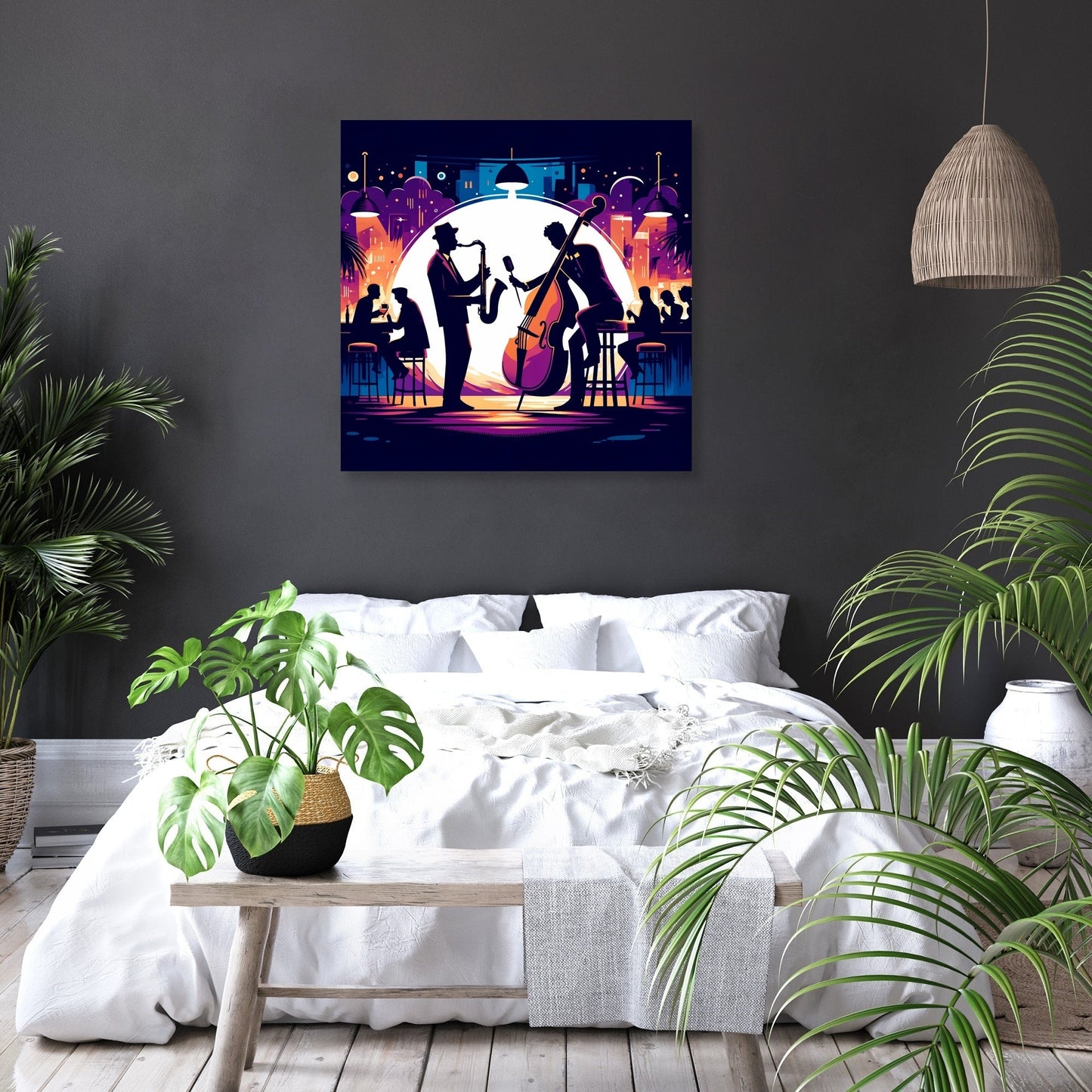 Midnight Jazz Rhythms Canvas