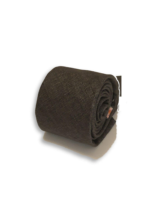 medium grey linen tie