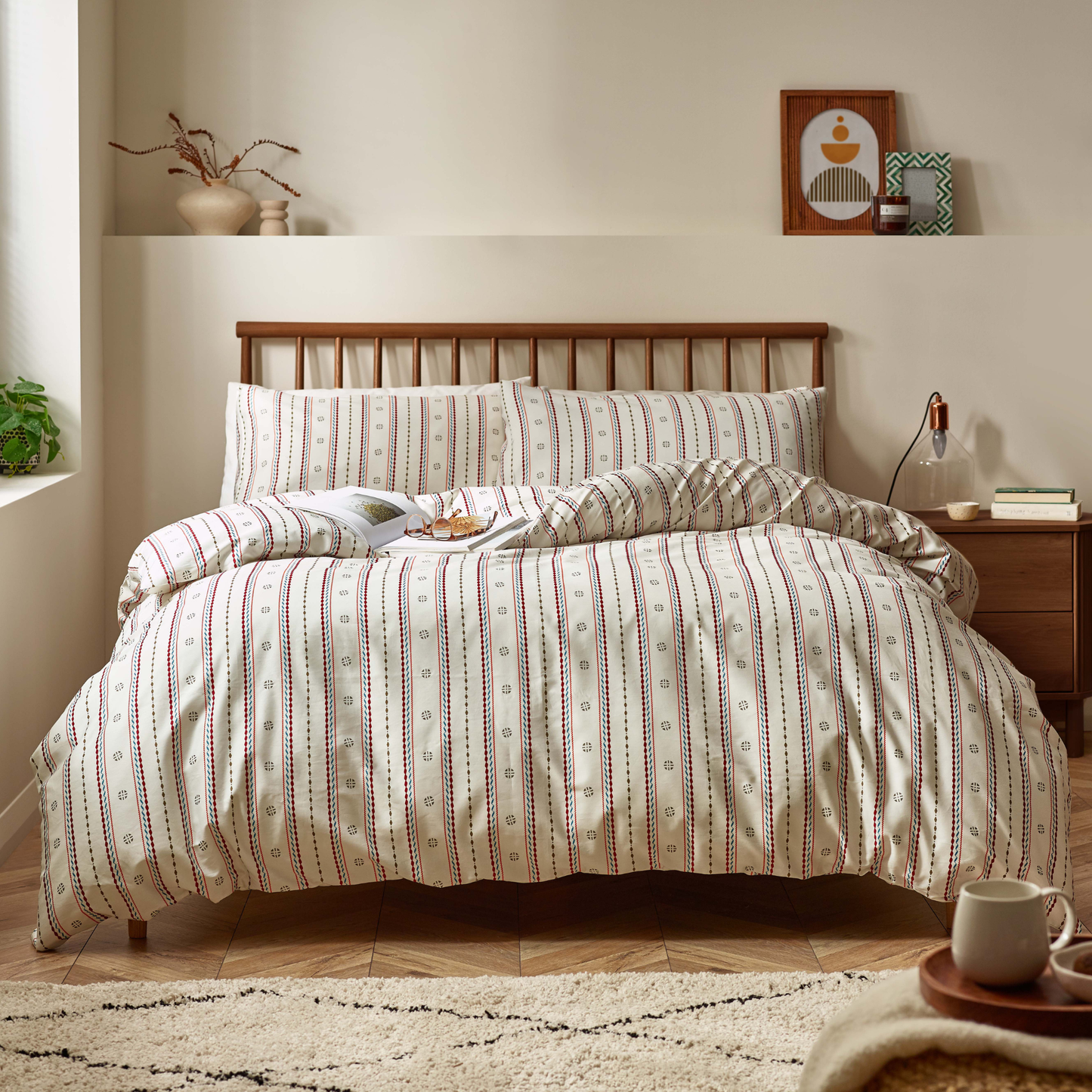 Ines Organic Cotton Fitted Sheet – Brick