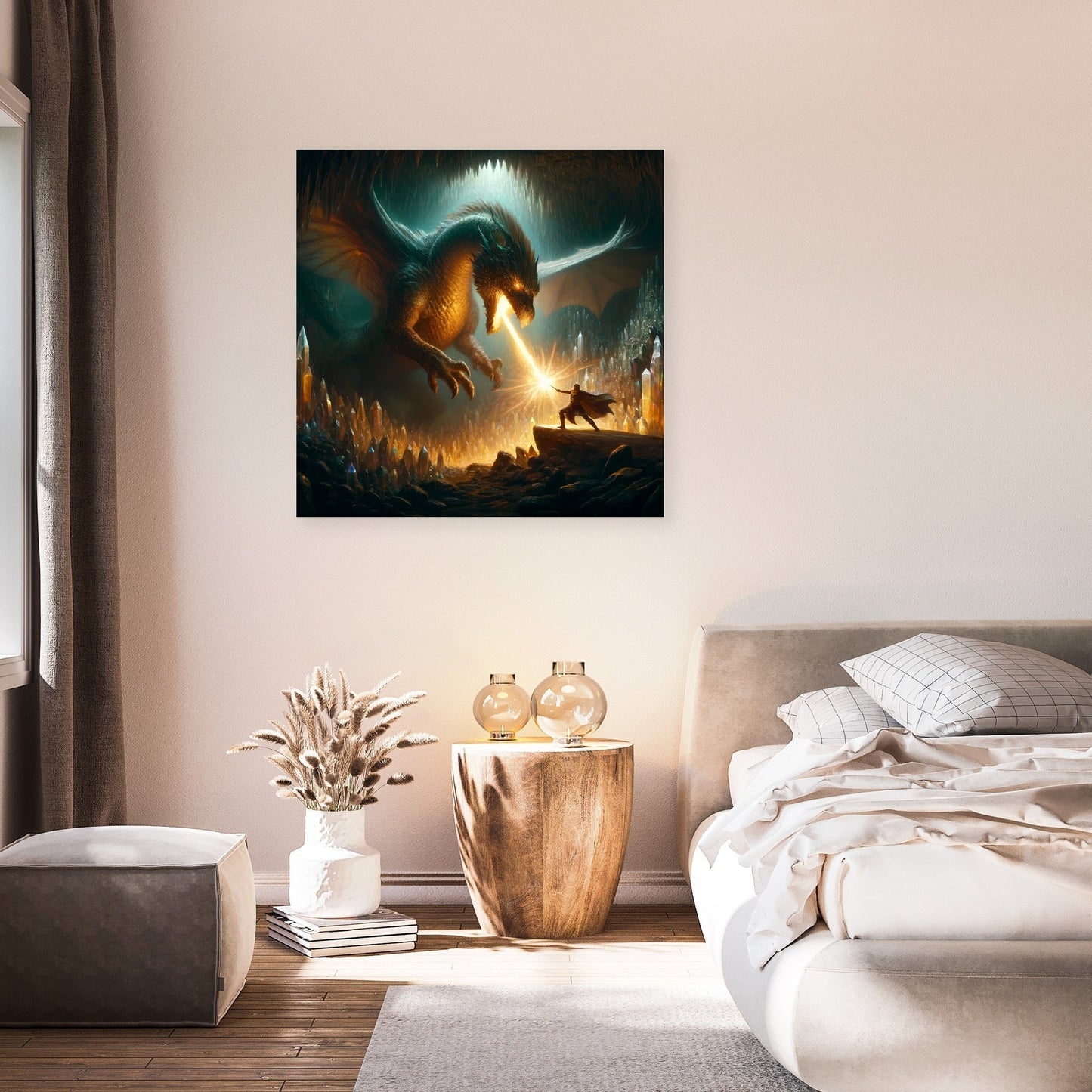 Hero at the Dragon's Lair Canvas