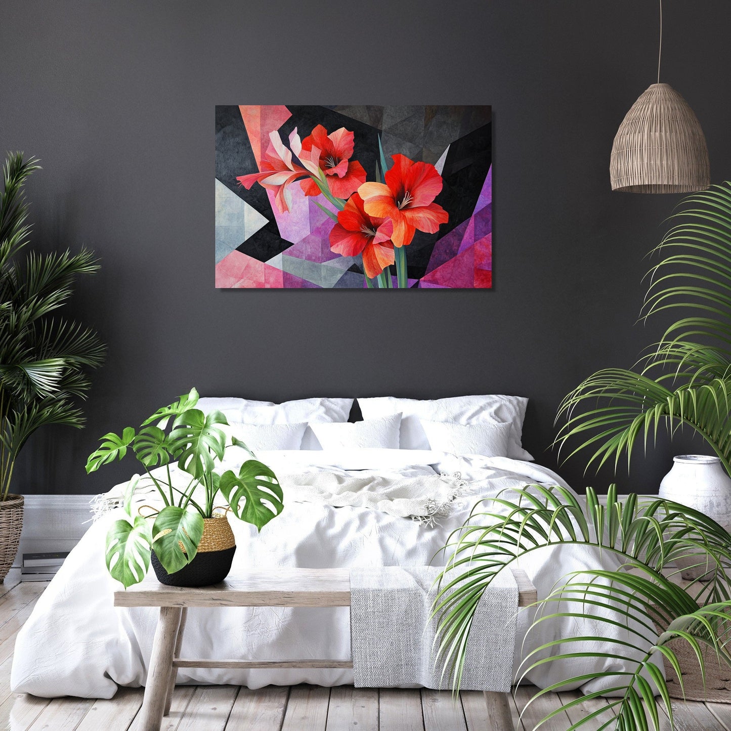 Gladiolus Geometry Canvas