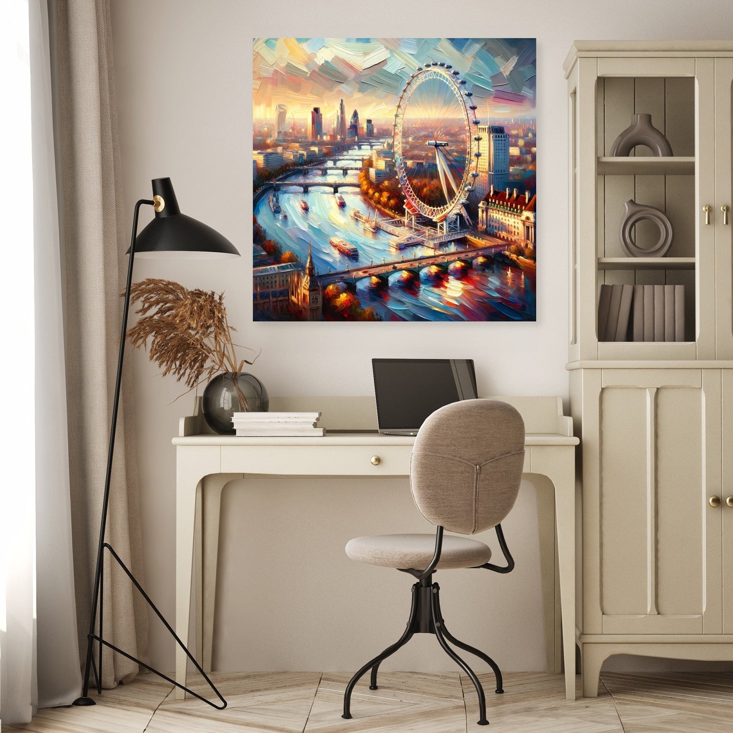 London Eye Impressionist Vista Canvas