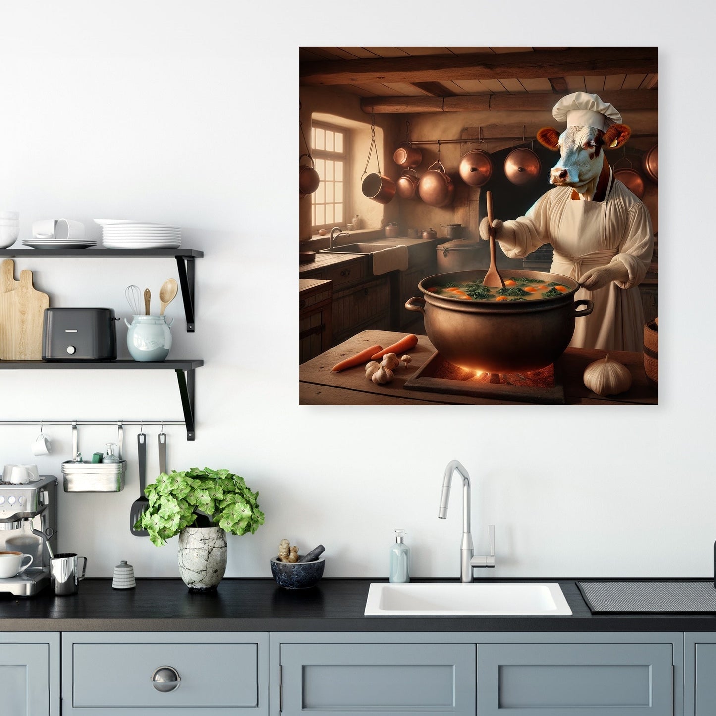 Chef Moo's Soup Station Canvas