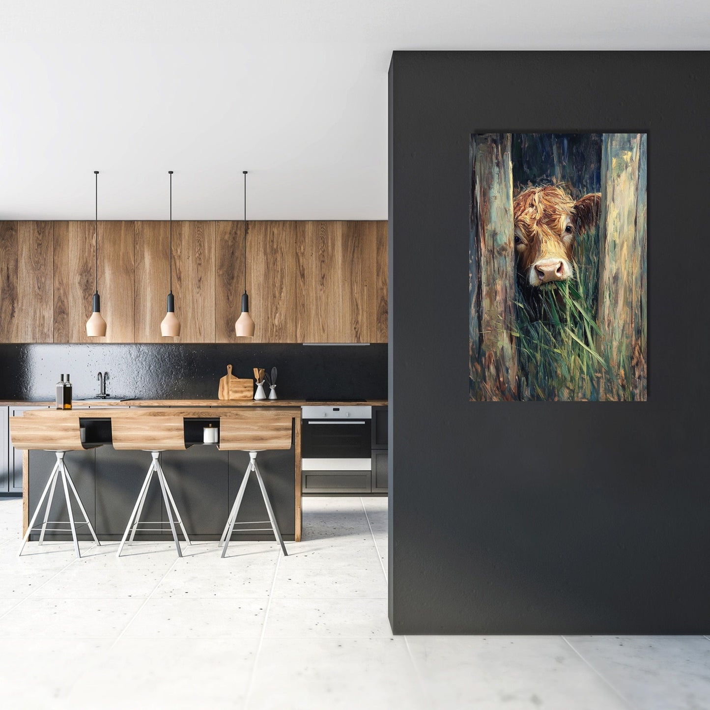 Bovine Whimsy Canvas