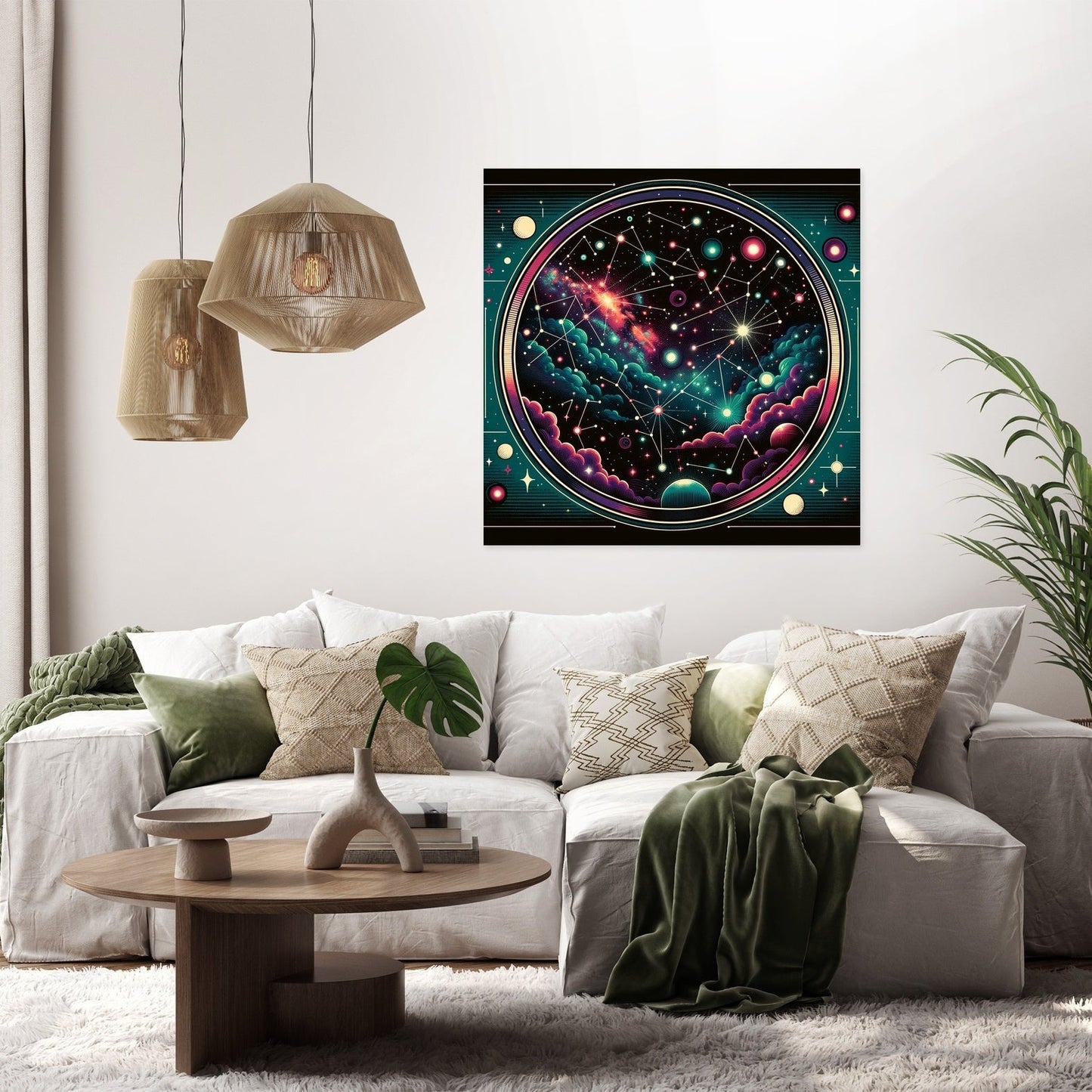 Neon Cosmos Pop Canvas