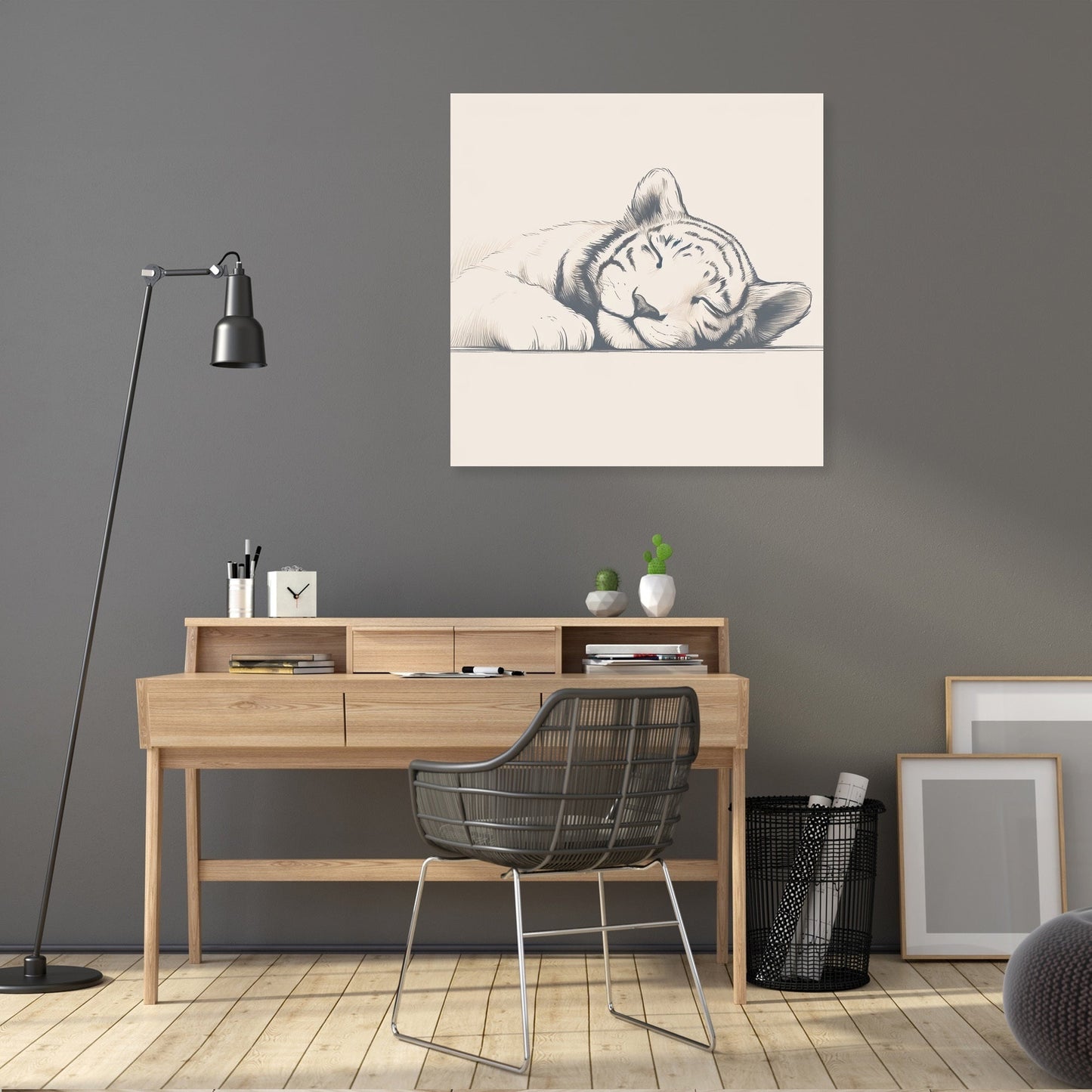 Serenity Tiger Sketch Canvas