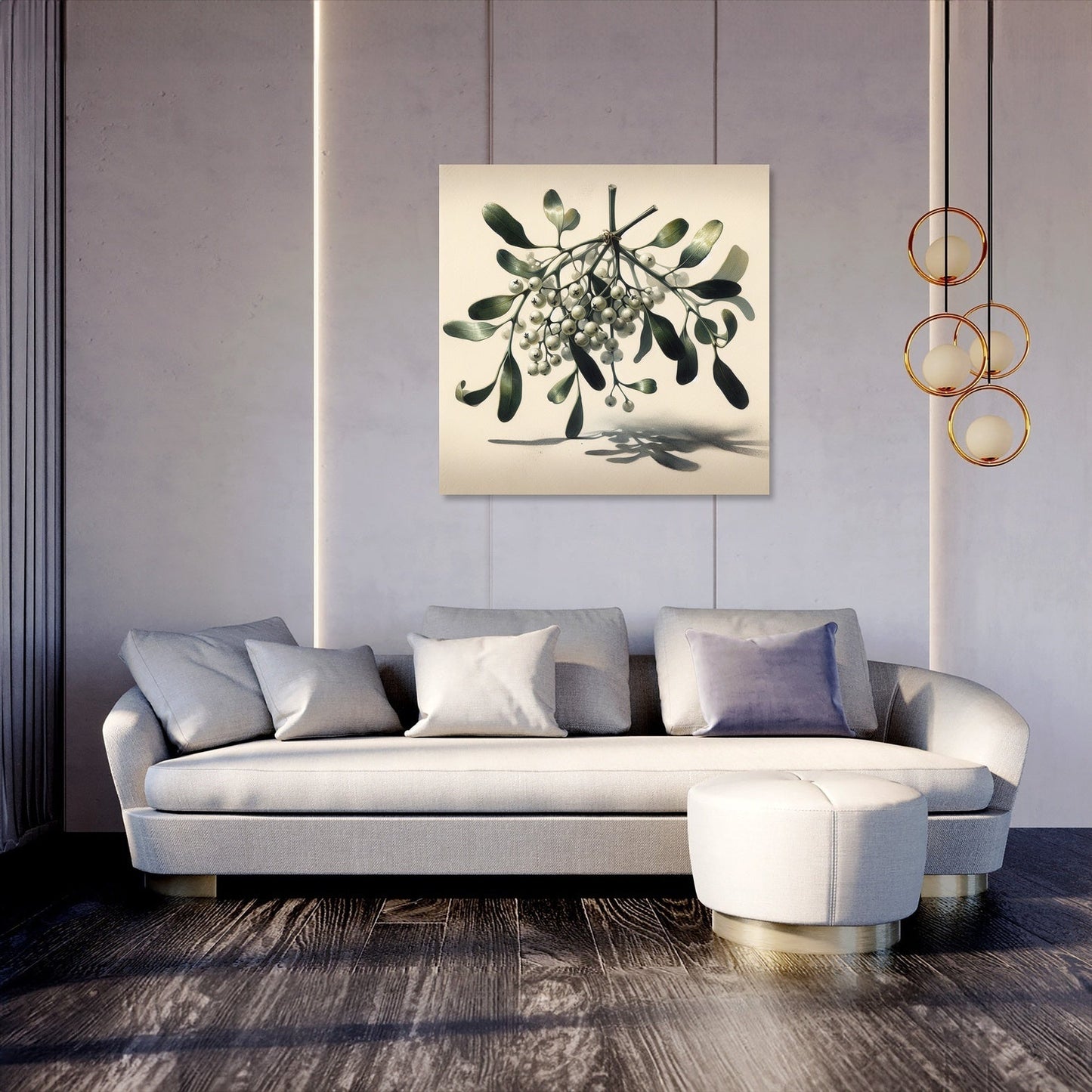 Melancholic Mistletoe Christmas Canvas