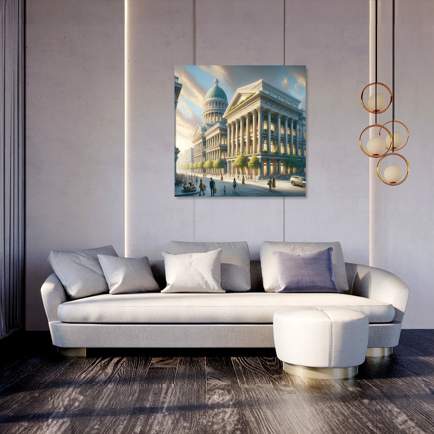 Neo-Neoclassical Square Canvas