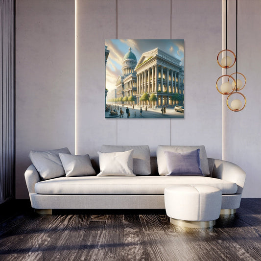 Neo-Neoclassical Square Canvas