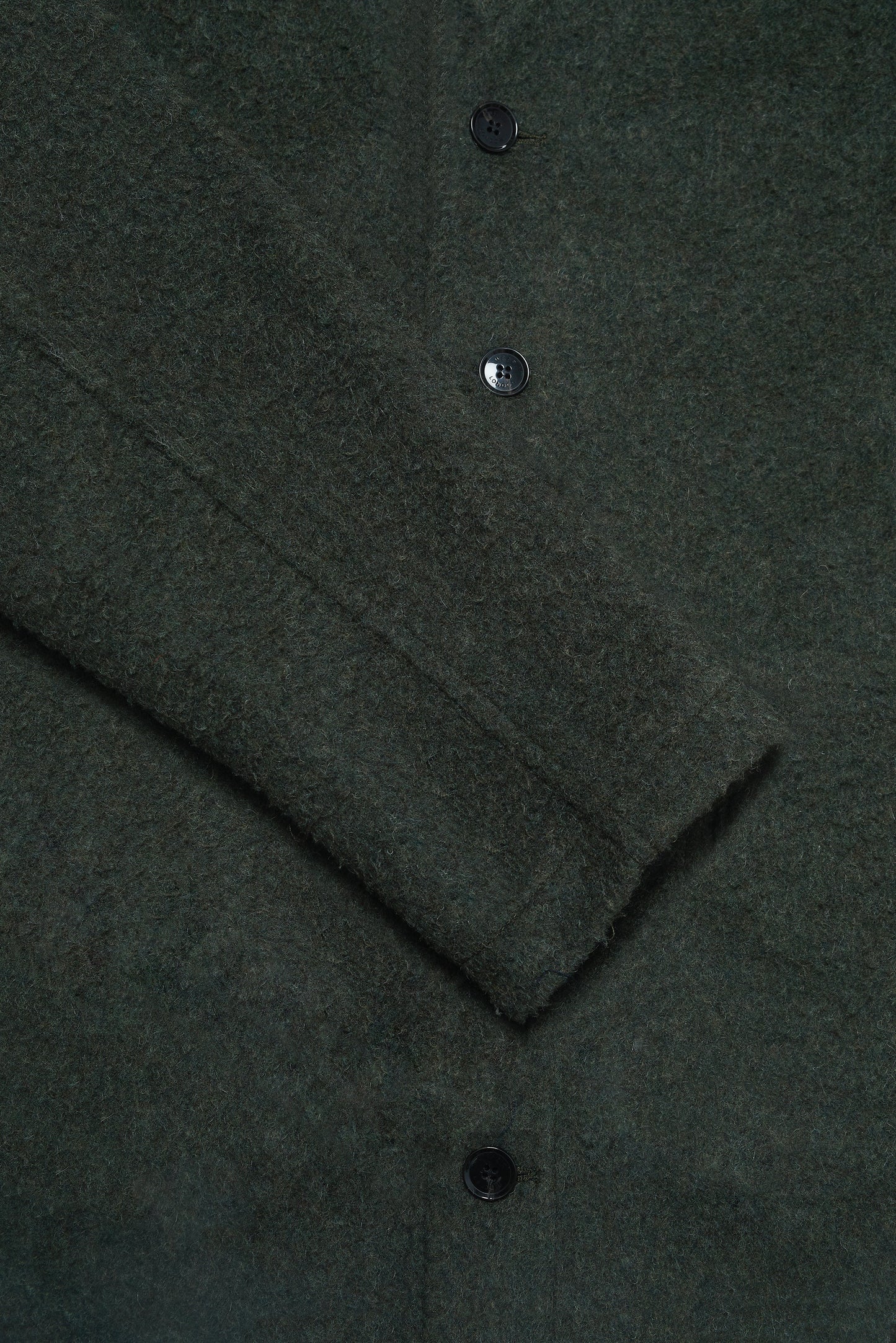 Fleming V-Neck Shacket - Olive Casentino Wool