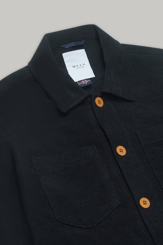 Turner Shacket - Charcoal Herringbone Moleskin