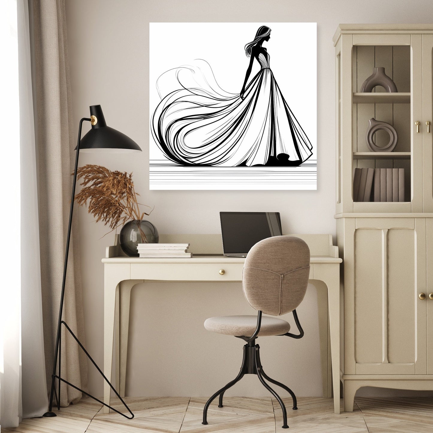 Fashion Elegance in Contrasting Canvas