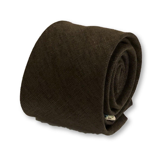 dark grey linen tie