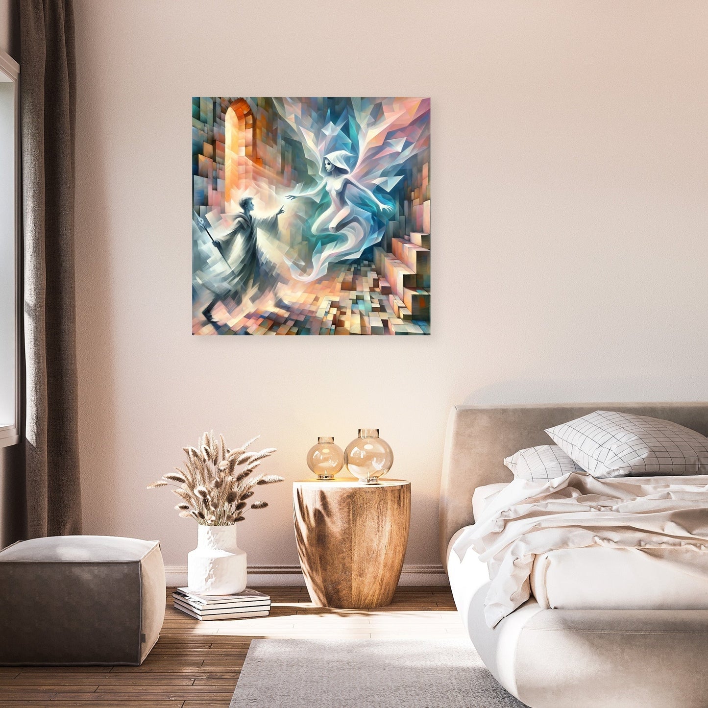 Ethereal Ruins Confrontation Canvas