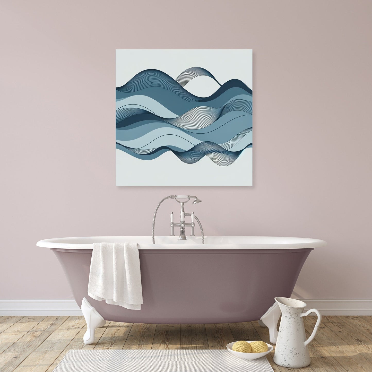 Abstract Wave Harmony Canvas