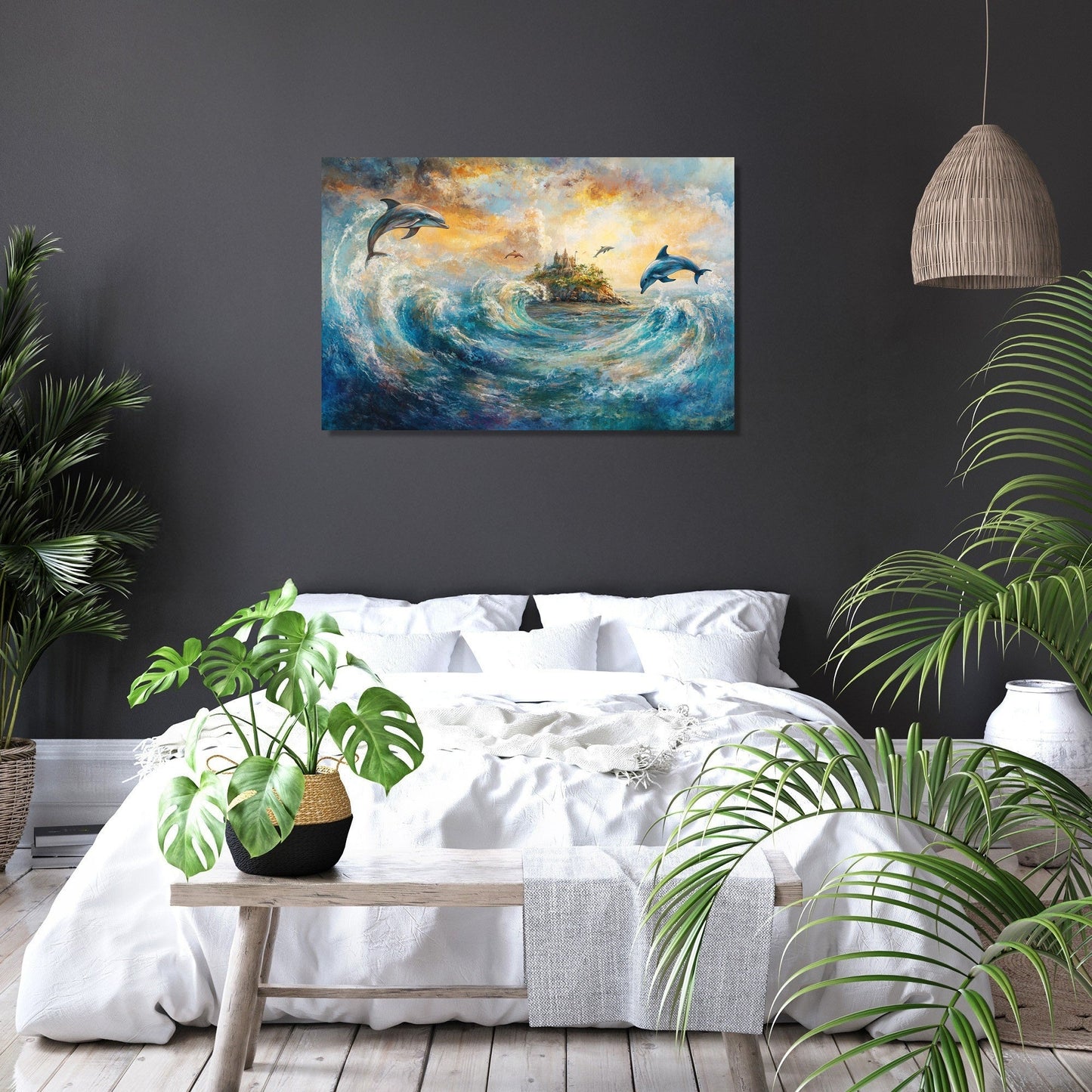 Enchanted Dolphin Isle Canvas